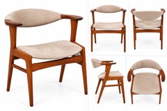 Lot de quatre fauteuils de salle à manger en teck « Modèle 49 » d'Erik Kirkegaard pour Høng Stolefabrik
