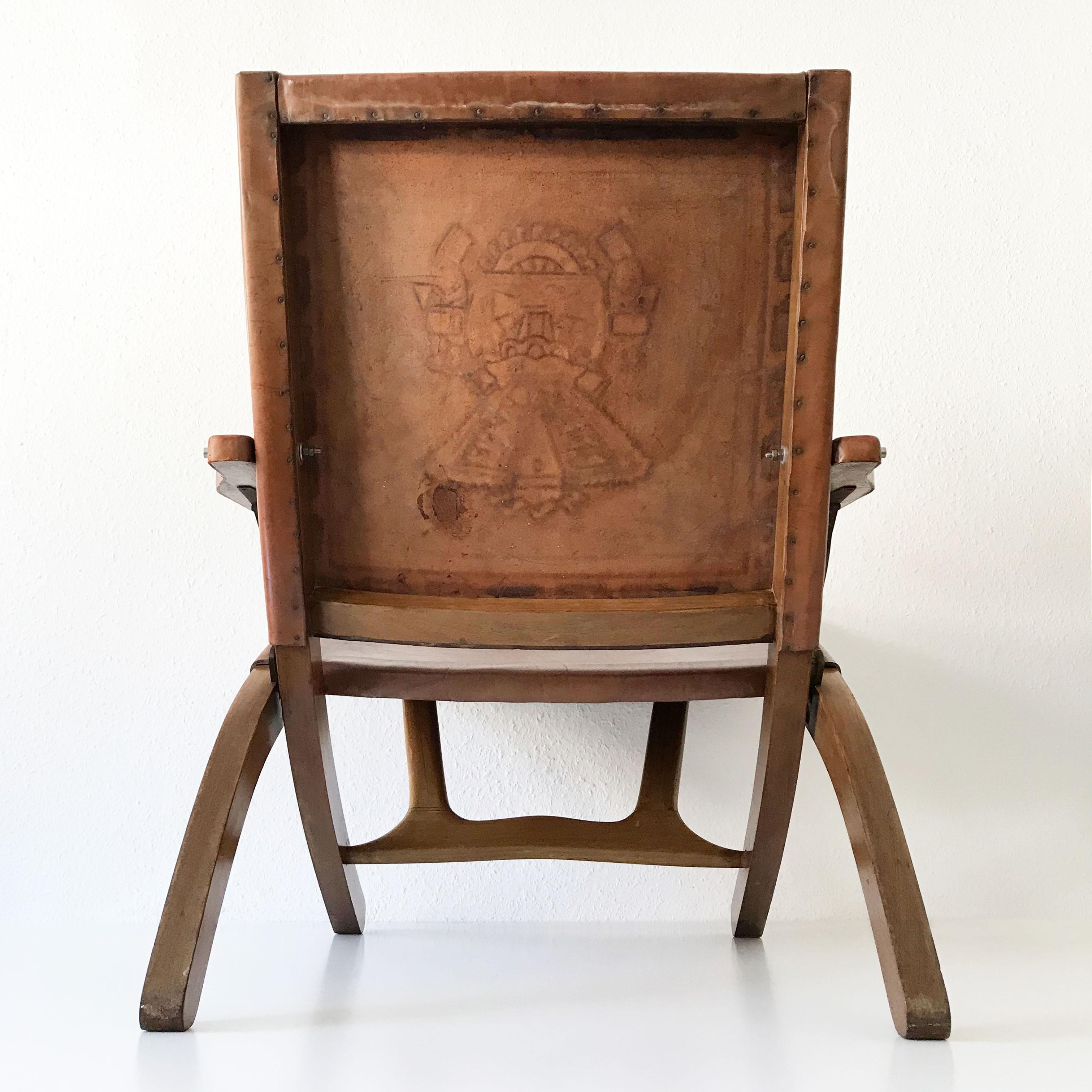 Mid-20th Century Set of Four Exceptional Folding Chairs by Angel I. Pazmino for Muebles de Estilo