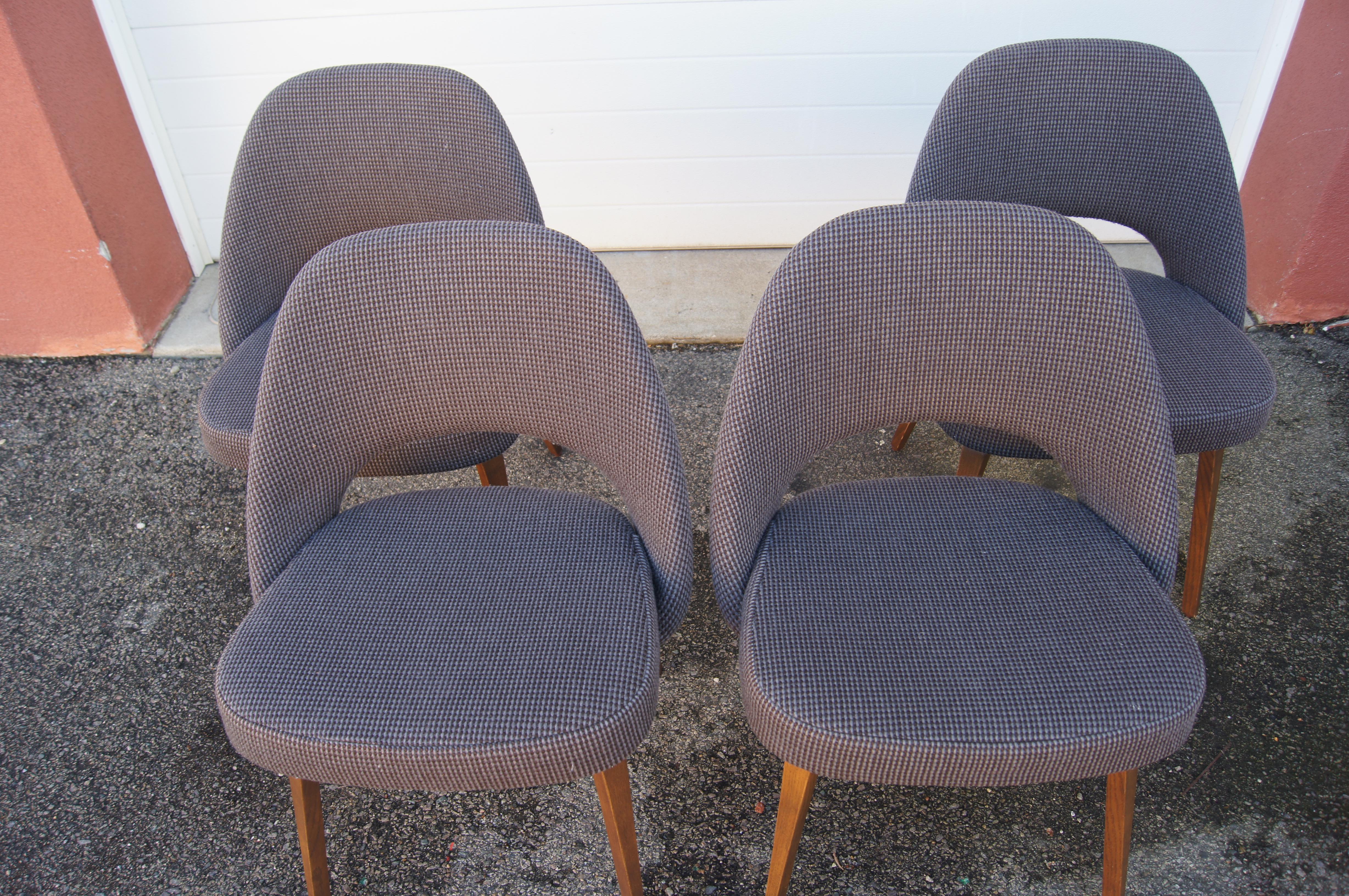 American Set of Four Executive Side Chairs by Eero Saarinen for Knoll
