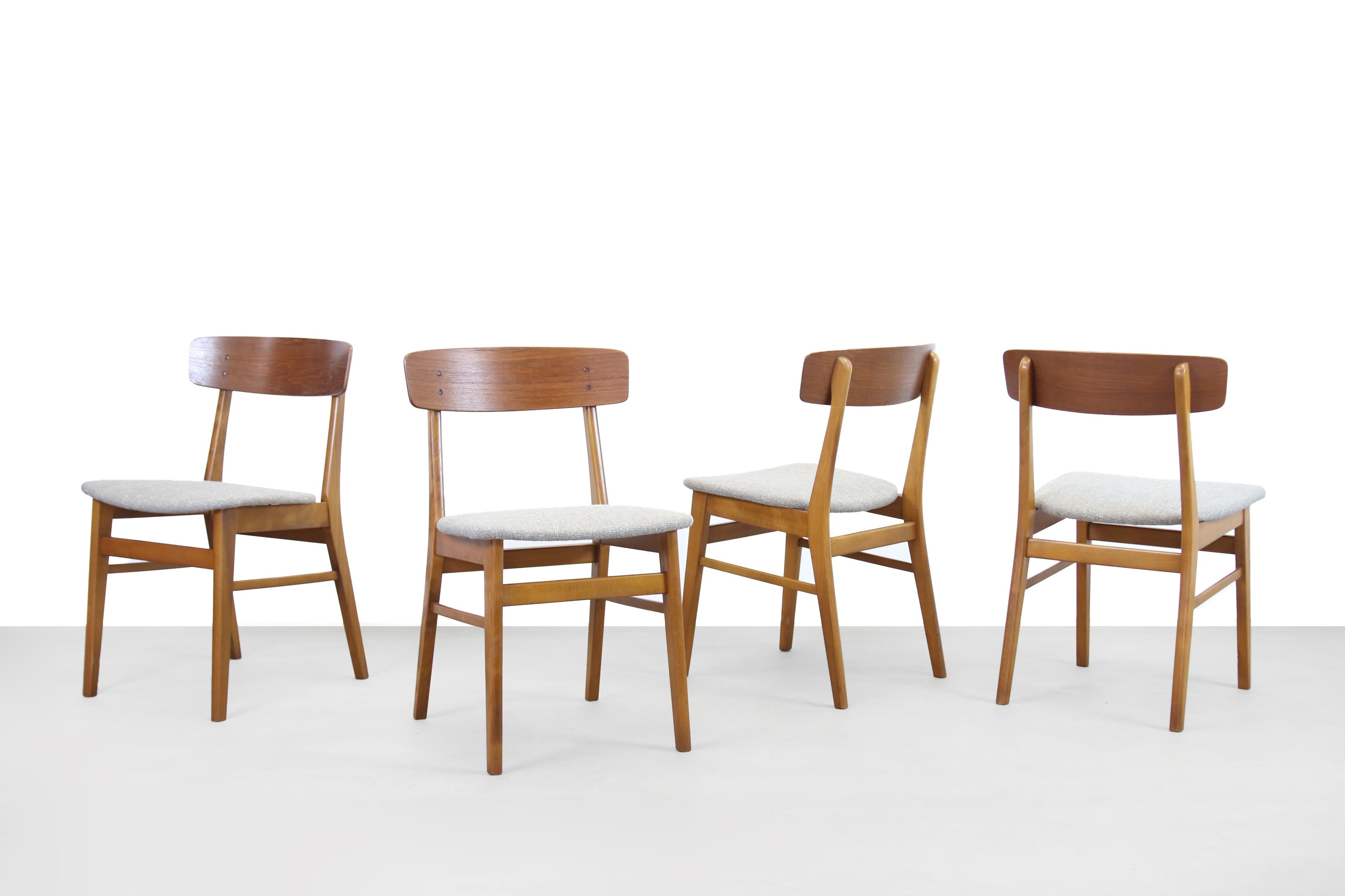 Mid-Century Modern Set of Four Farstrup Danish Design Dining Chairs in the Style of Borge Mogensen