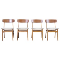 Set of Four Farstrup Danish Design Dining Chairs in the Style of Borge Mogensen