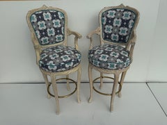 Set of Four Faux Bois Twig Bar Stools