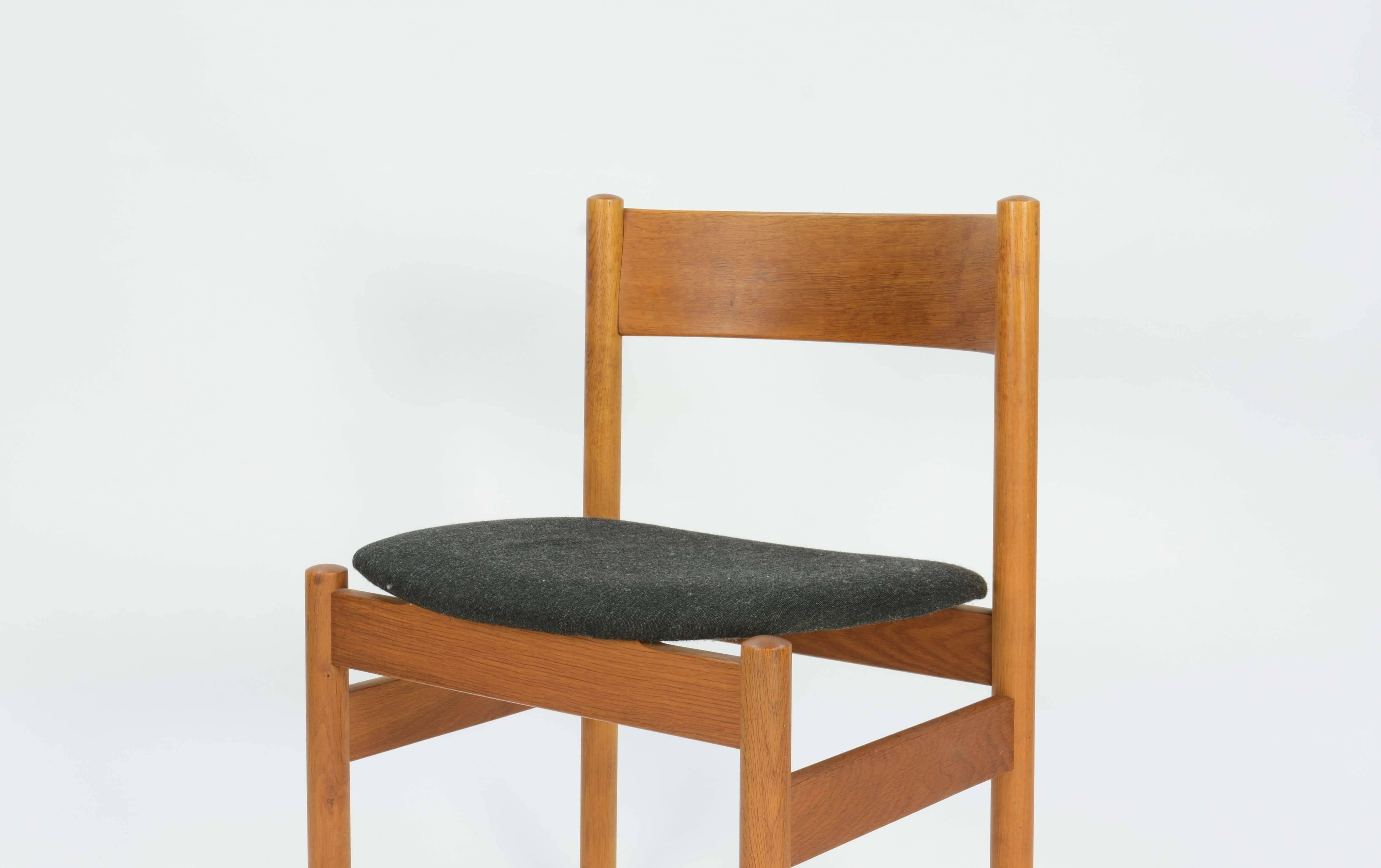 Mid-20th Century Set of Four FDB Mobler Floating Seat Dining Chairs after Borge Mogensen