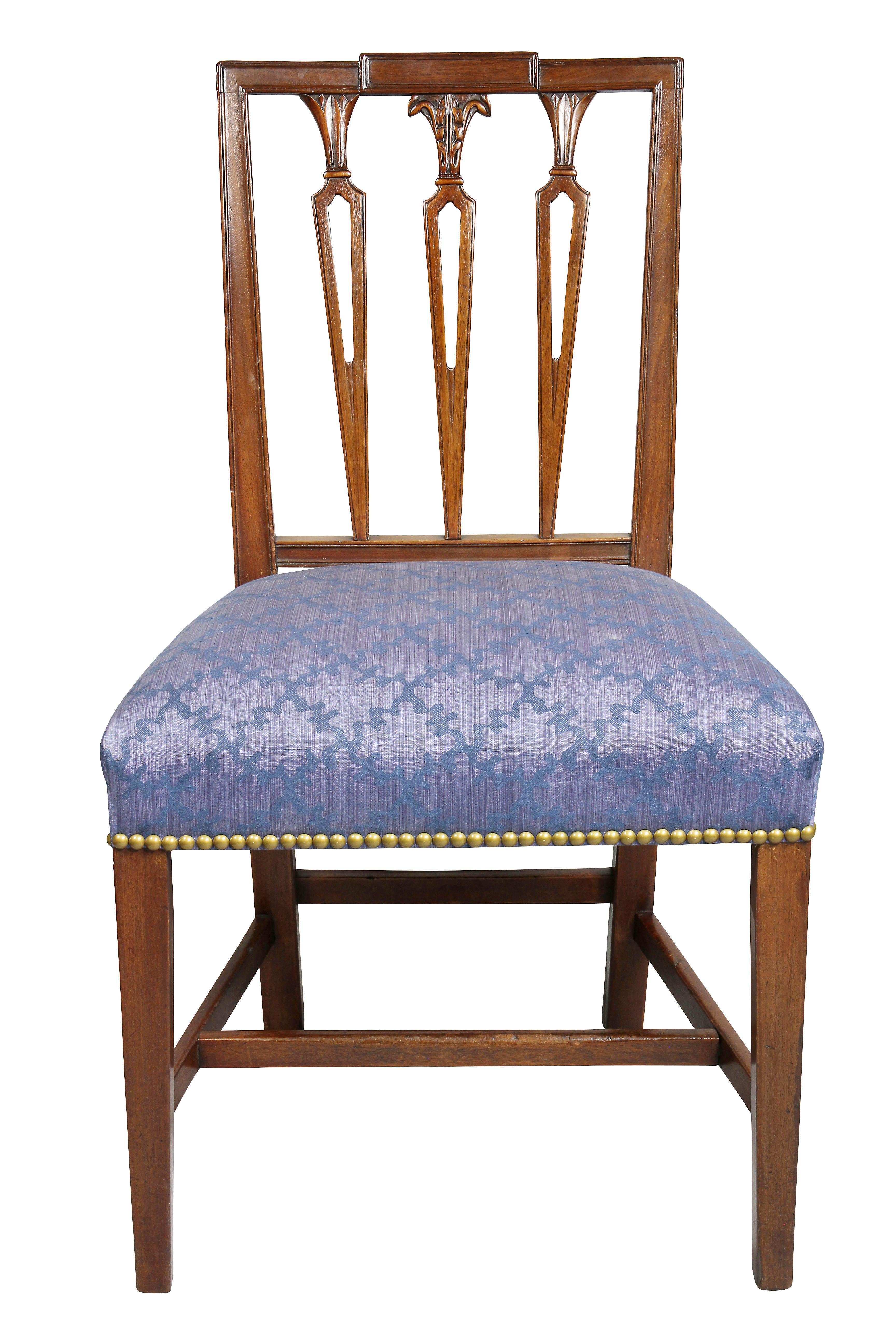 American Set of Four Federal Mahogany Side Chairs