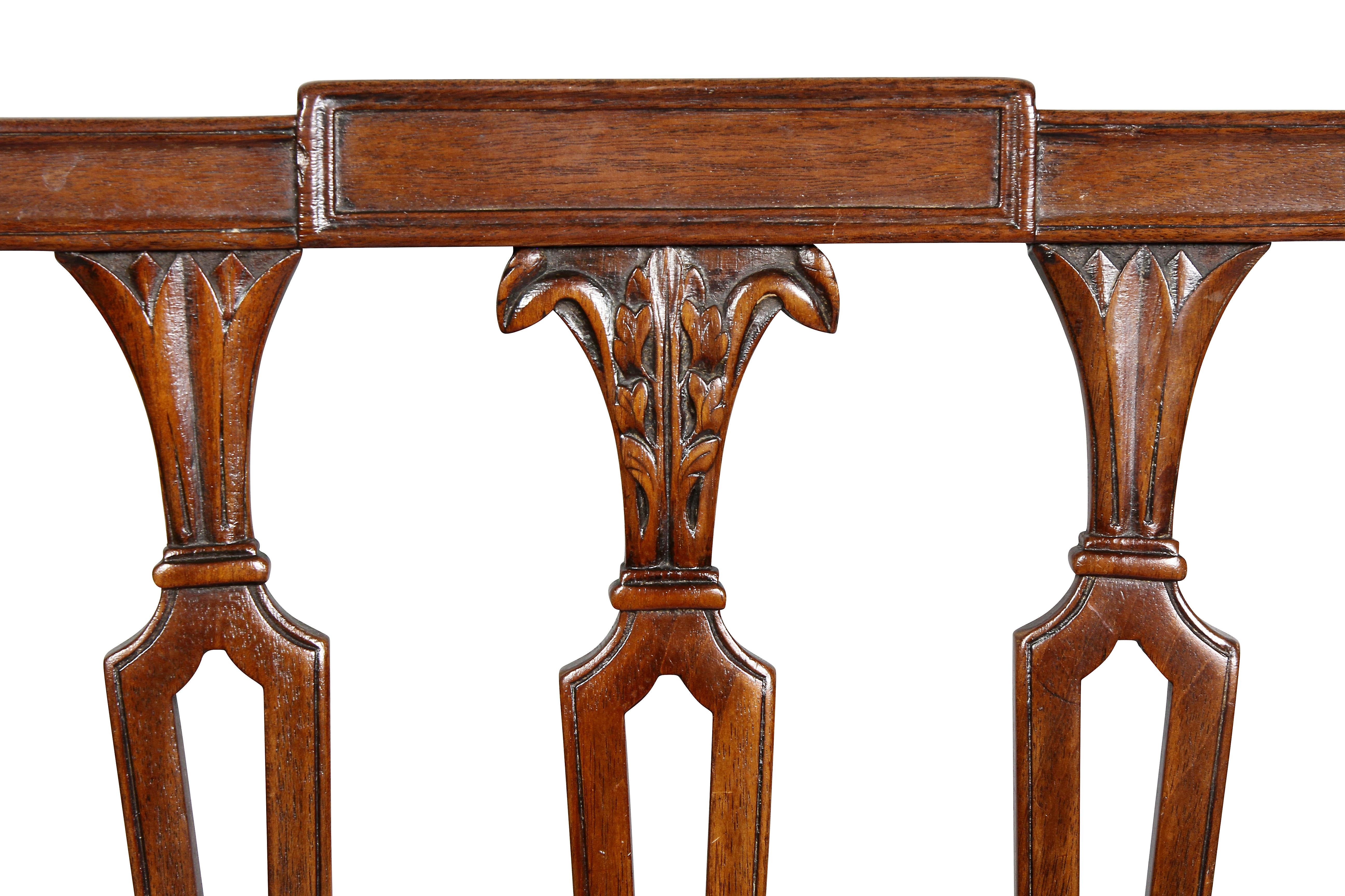 Late 18th Century Set of Four Federal Mahogany Side Chairs