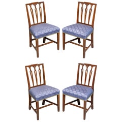 Antique Set of Four Federal Mahogany Side Chairs
