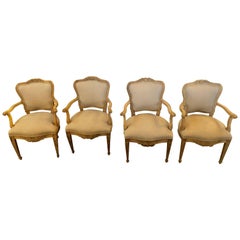Set of Four Fine Early Neoclassical Style Armchairs Fauteuils by Maison Jansen