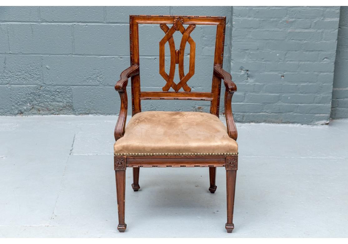 Ottone Set di quattro raffinate poltrone europee in vendita