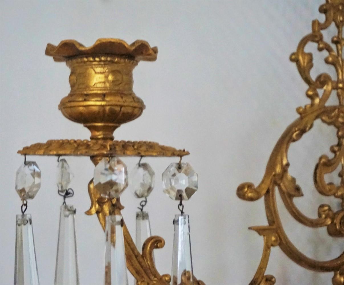 Set of Four Fine French Louis XVI Period Gold Doré Bronze Candle Wall Sconces For Sale 6