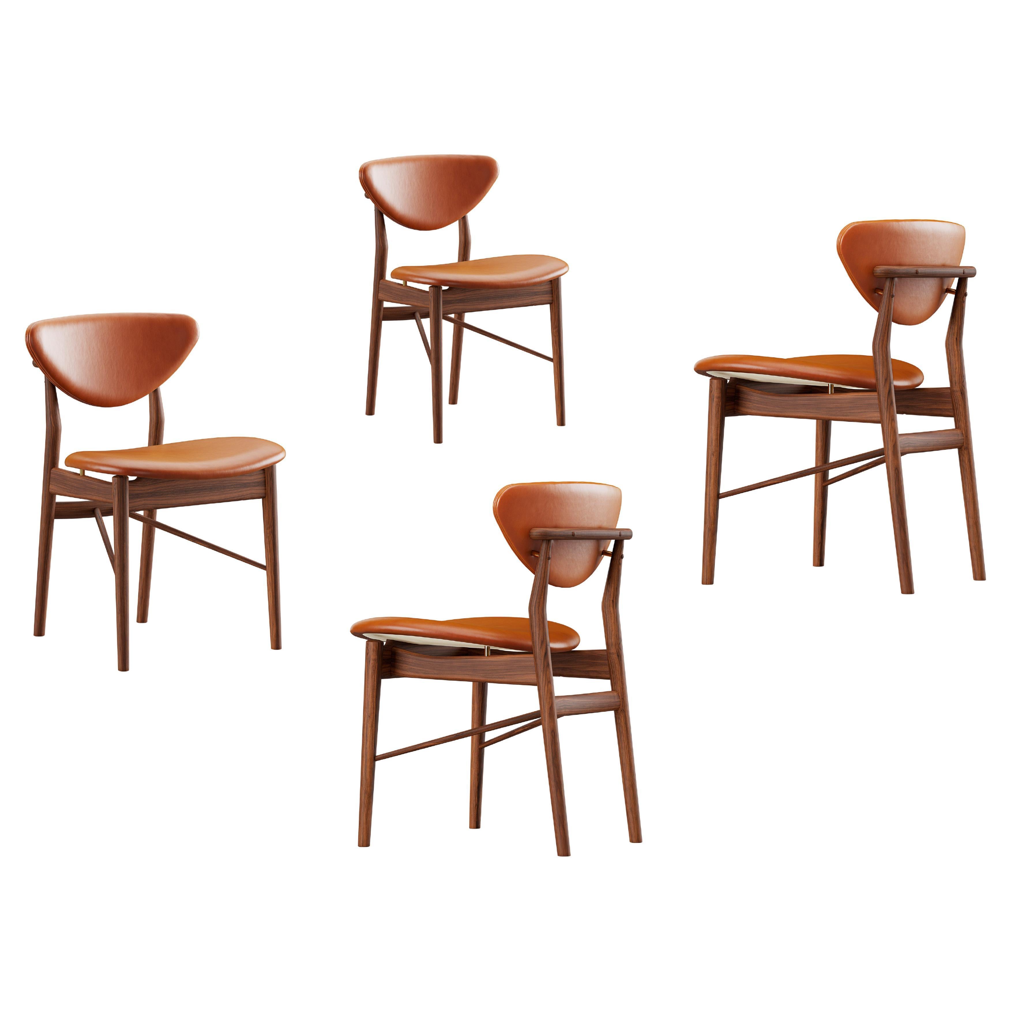 Set of Four Finn Juhl 108 Chairs by House of Finn Juhl