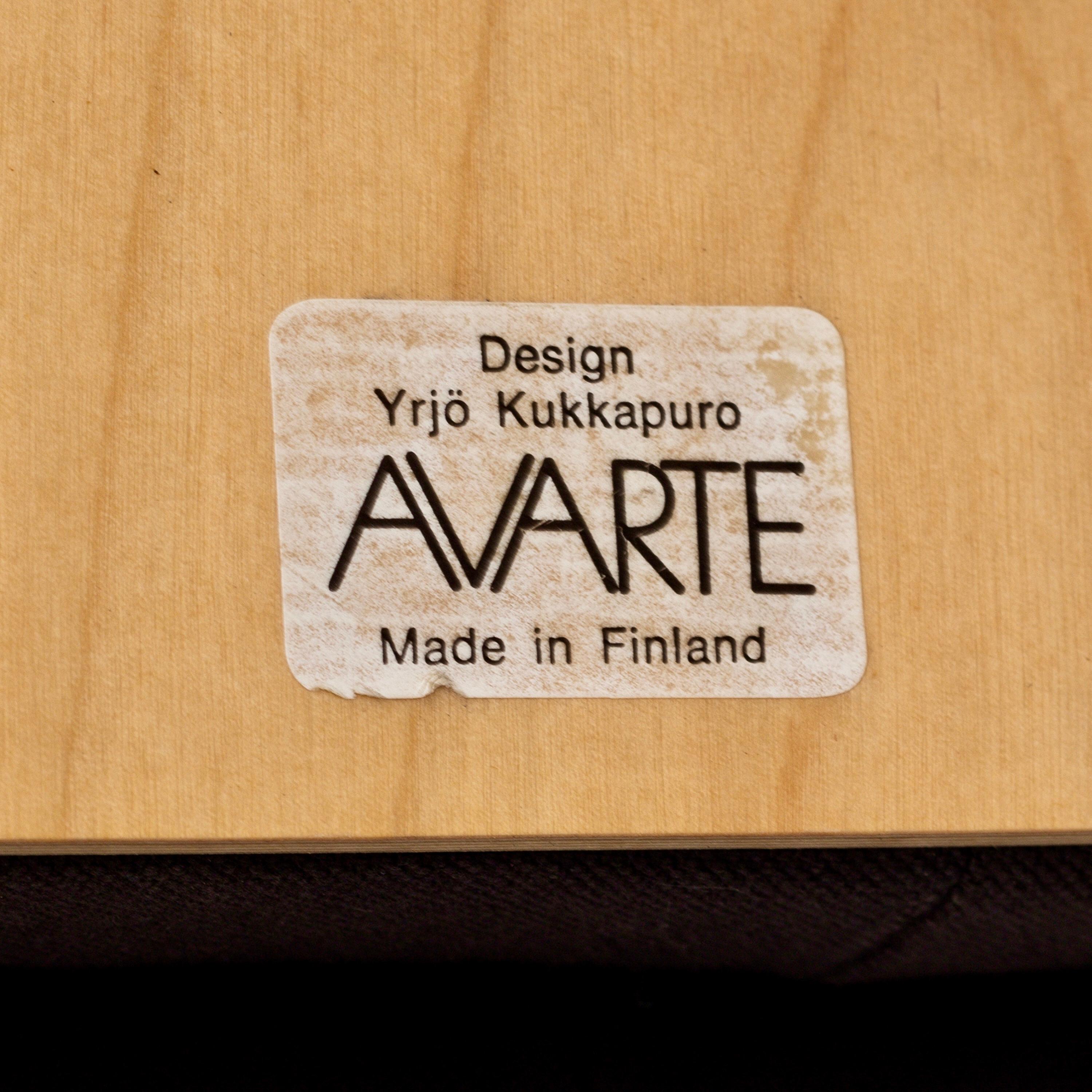 20th Century Set of Four Finnish Armchairs Designed by Yrjö Kukkapuro for Avarte Finland