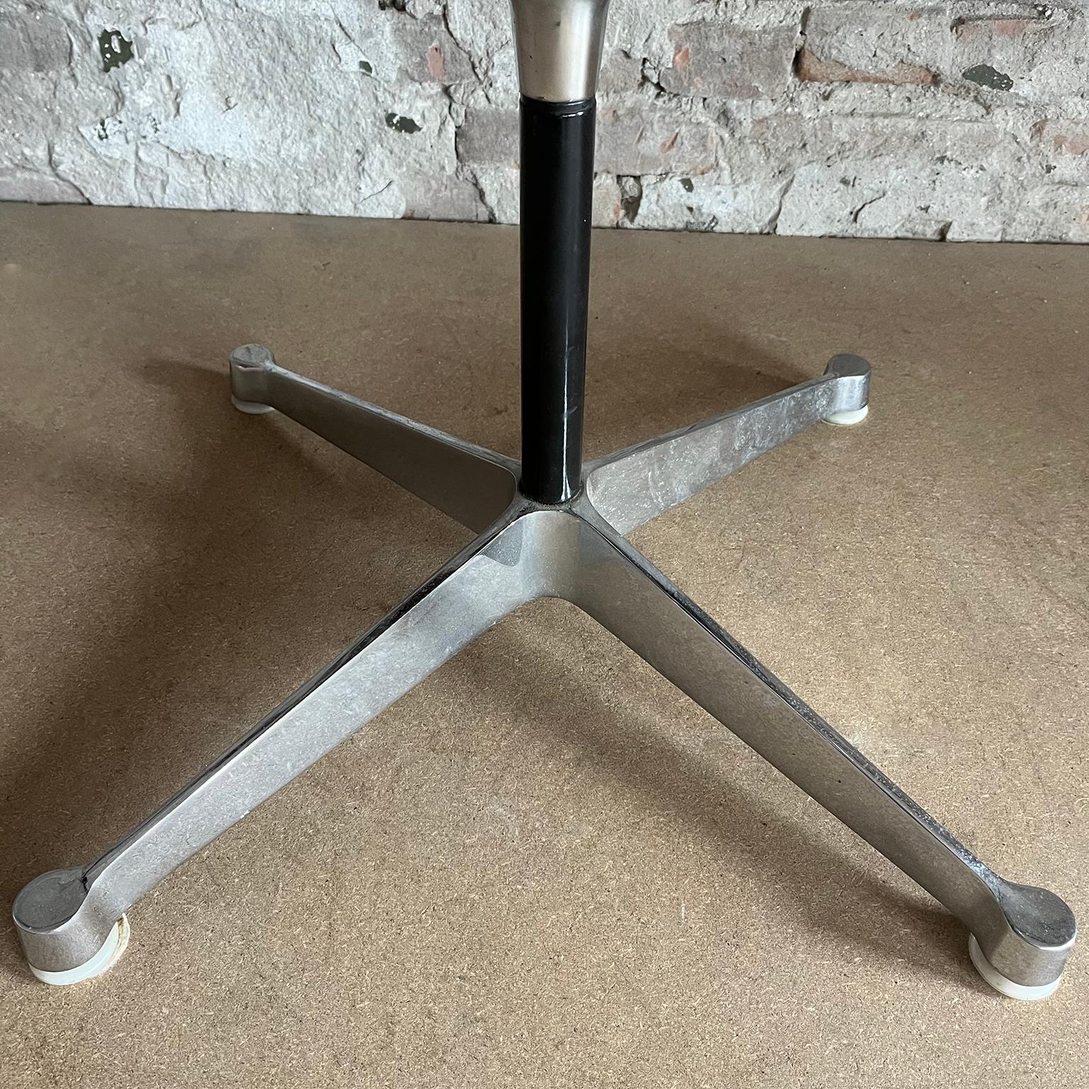Set of Four First Chrome Base EA 107, Brown Hopsack Upholstery by Herman Miller en vente 11