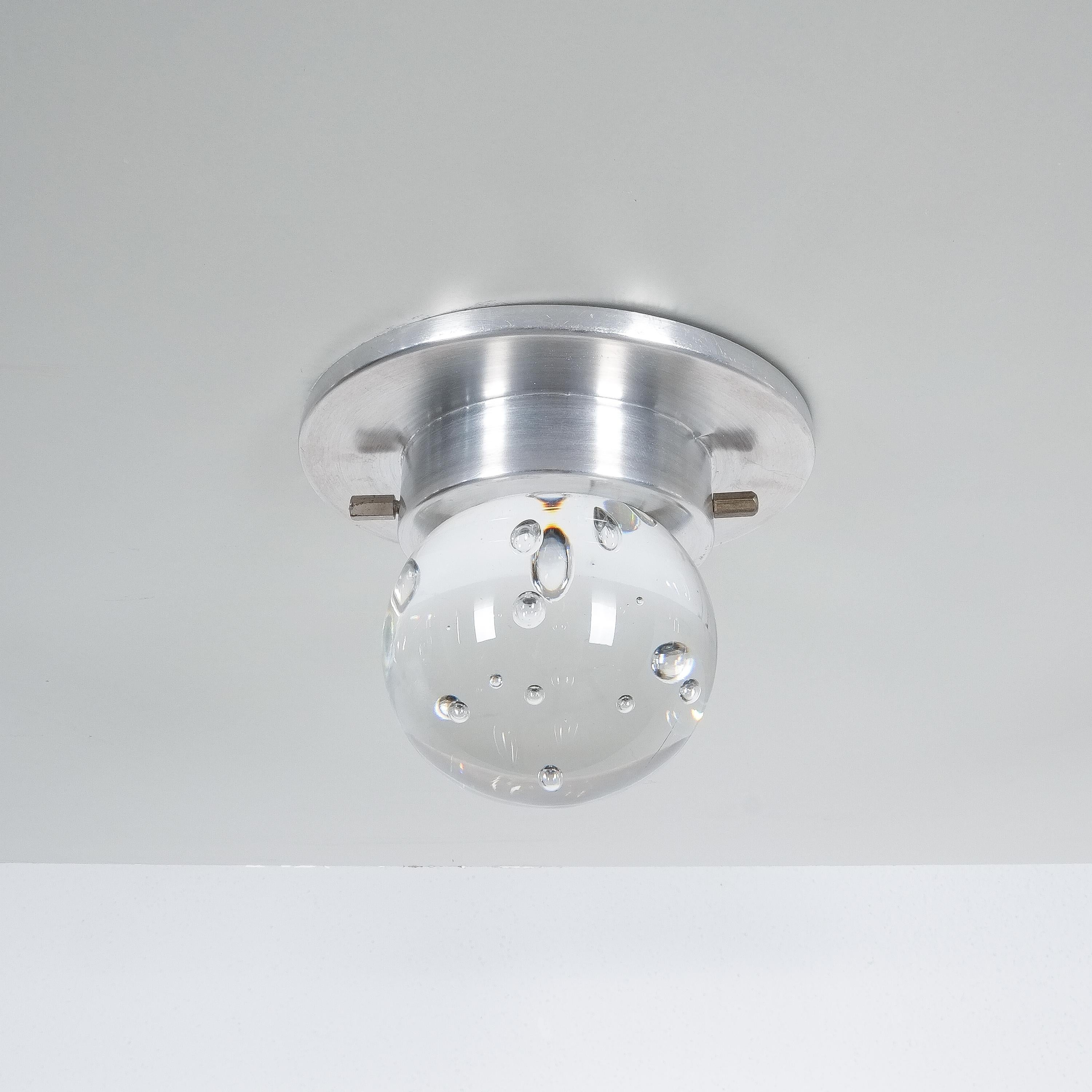 Set of Four Flush Mounts Recessed Lights SP/16 Attributed to Gino Sarfatti 4