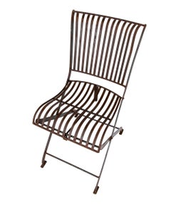 Set of Four Foldable Iron Garden Chairs