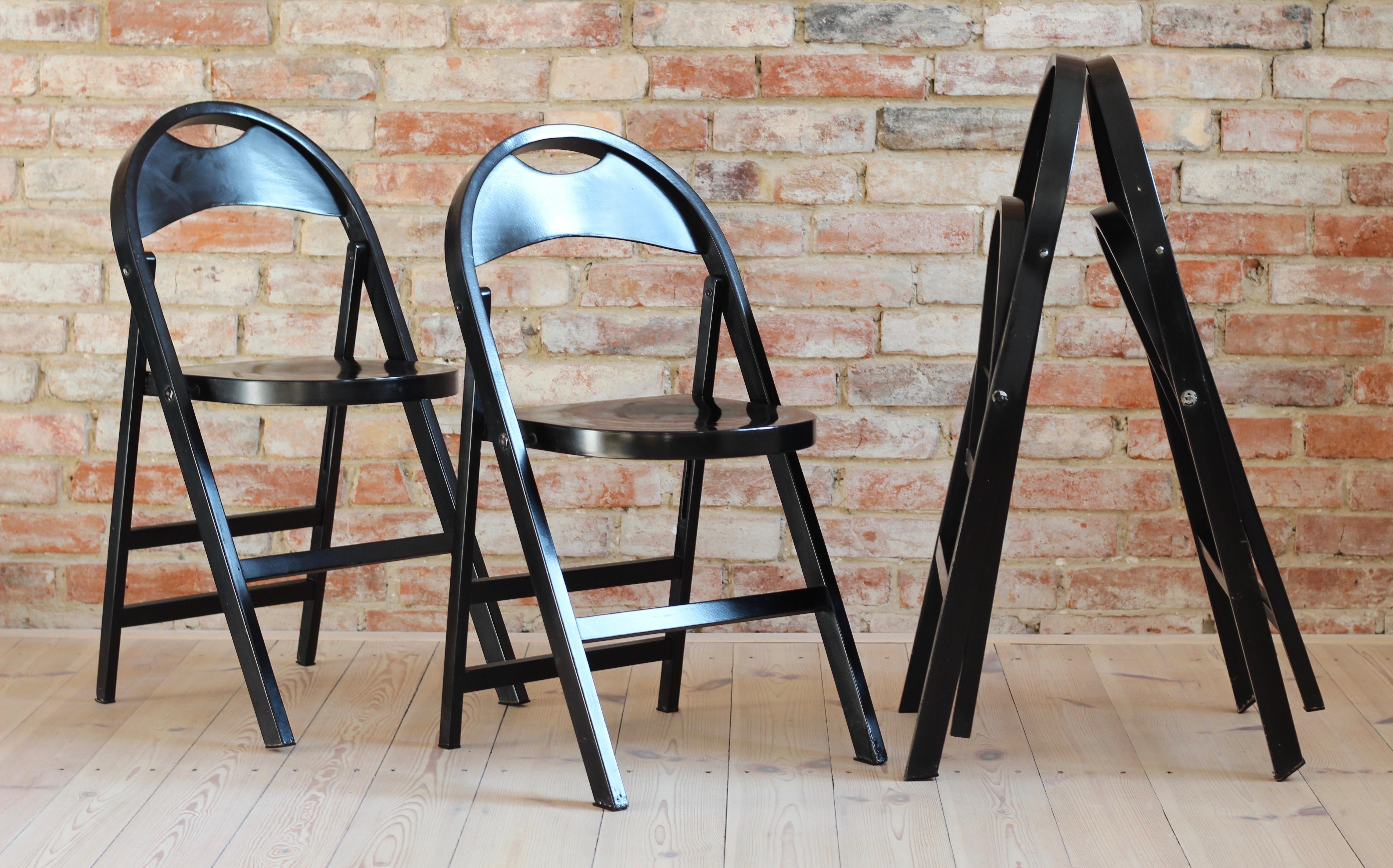 Set of Four Folding Bauhaus Chairs, Model B 751, Thonet 1