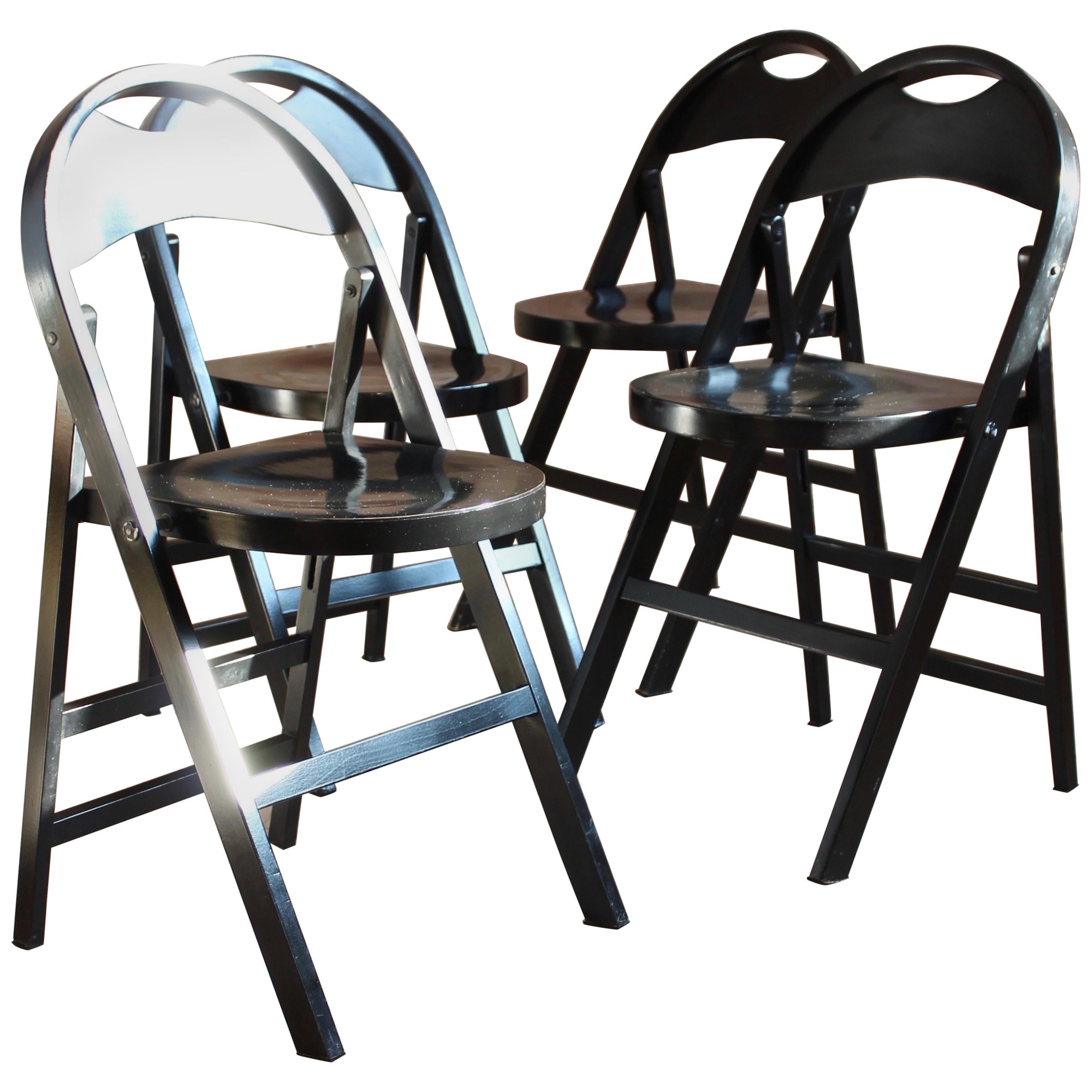 Set of Four Folding Bauhaus Chairs, Model B 751, Thonet