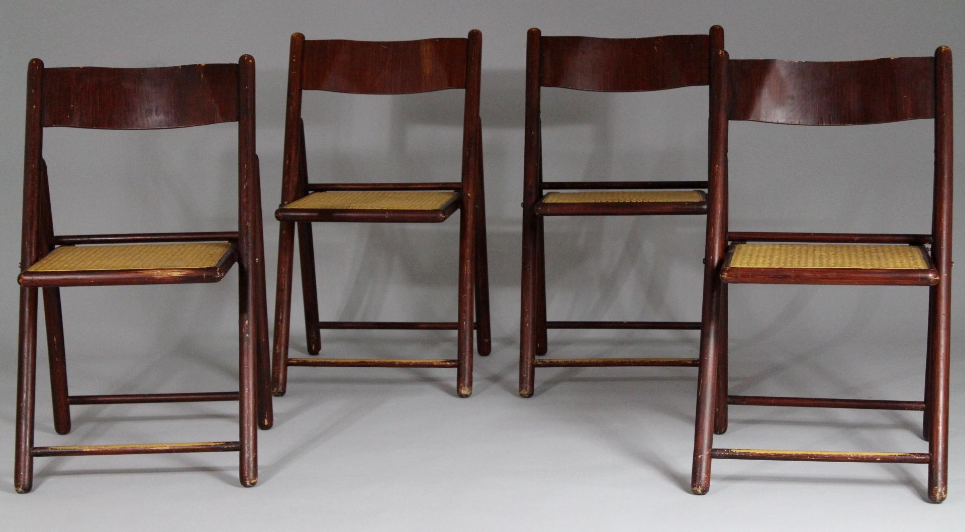 German Set of Four Folding Chairs, 1970s