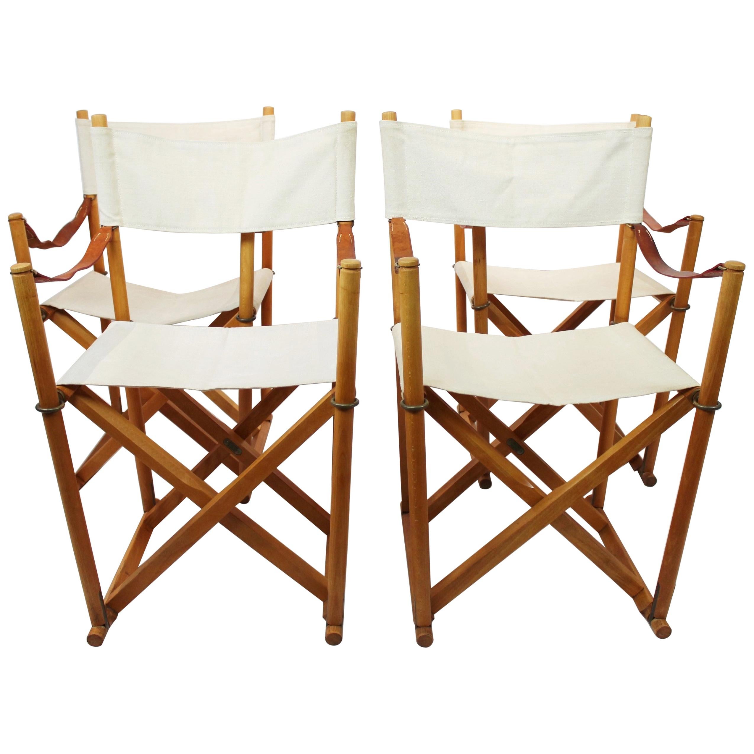 Set of Four Folding Chairs, Model MK99200, Designed by Mogens Koch