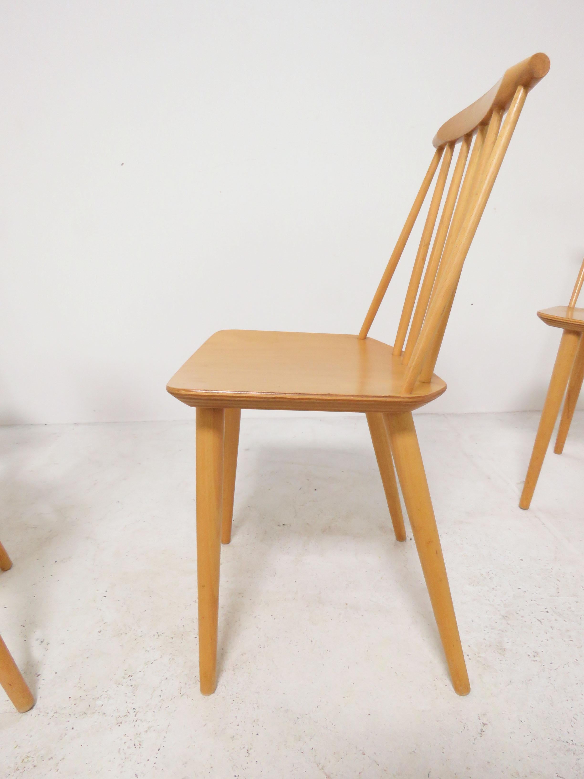 Late 20th Century Set of Four Folke Palsson for Fdb Mobler, Denmark Dining Chairs, circa 1975