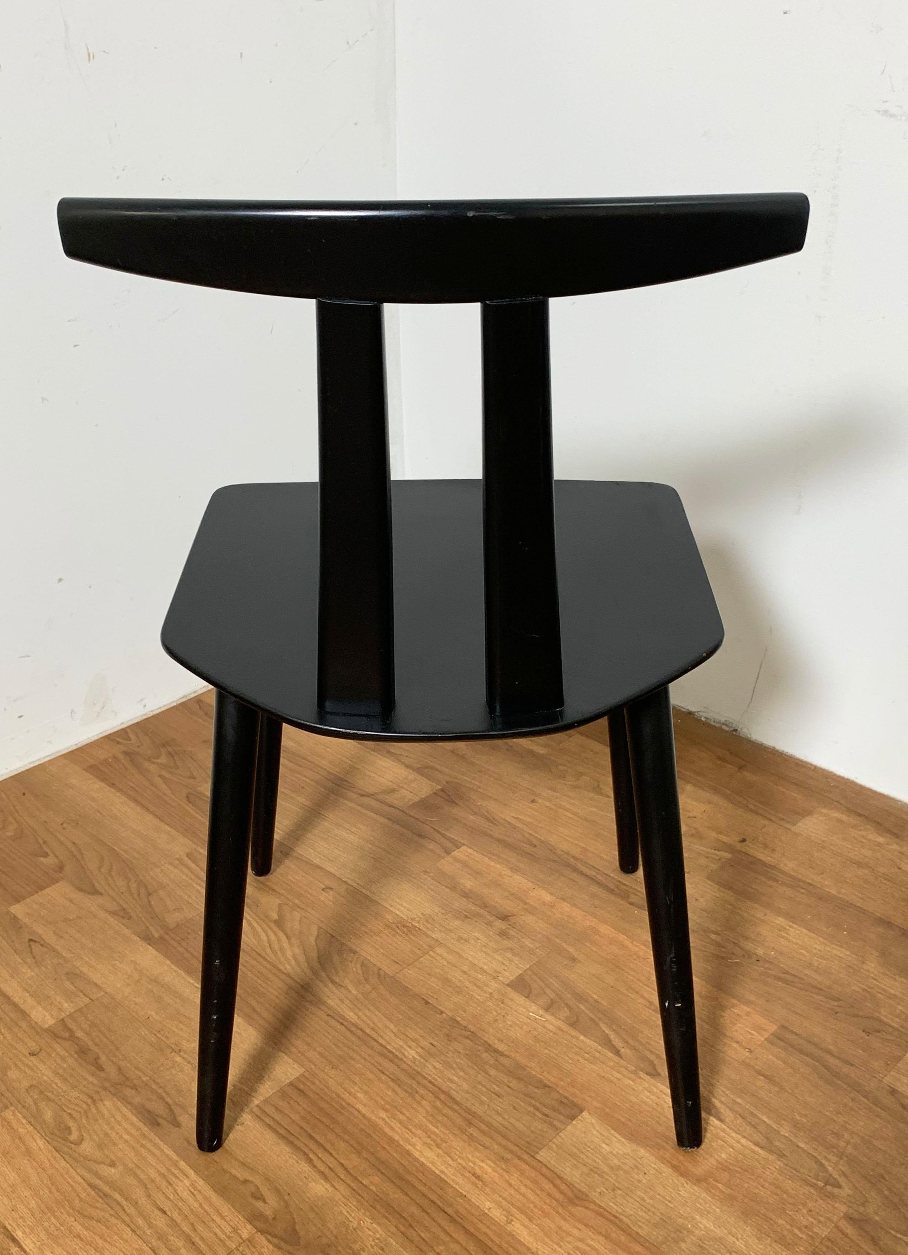Laccato Set di quattro sedie da pranzo 