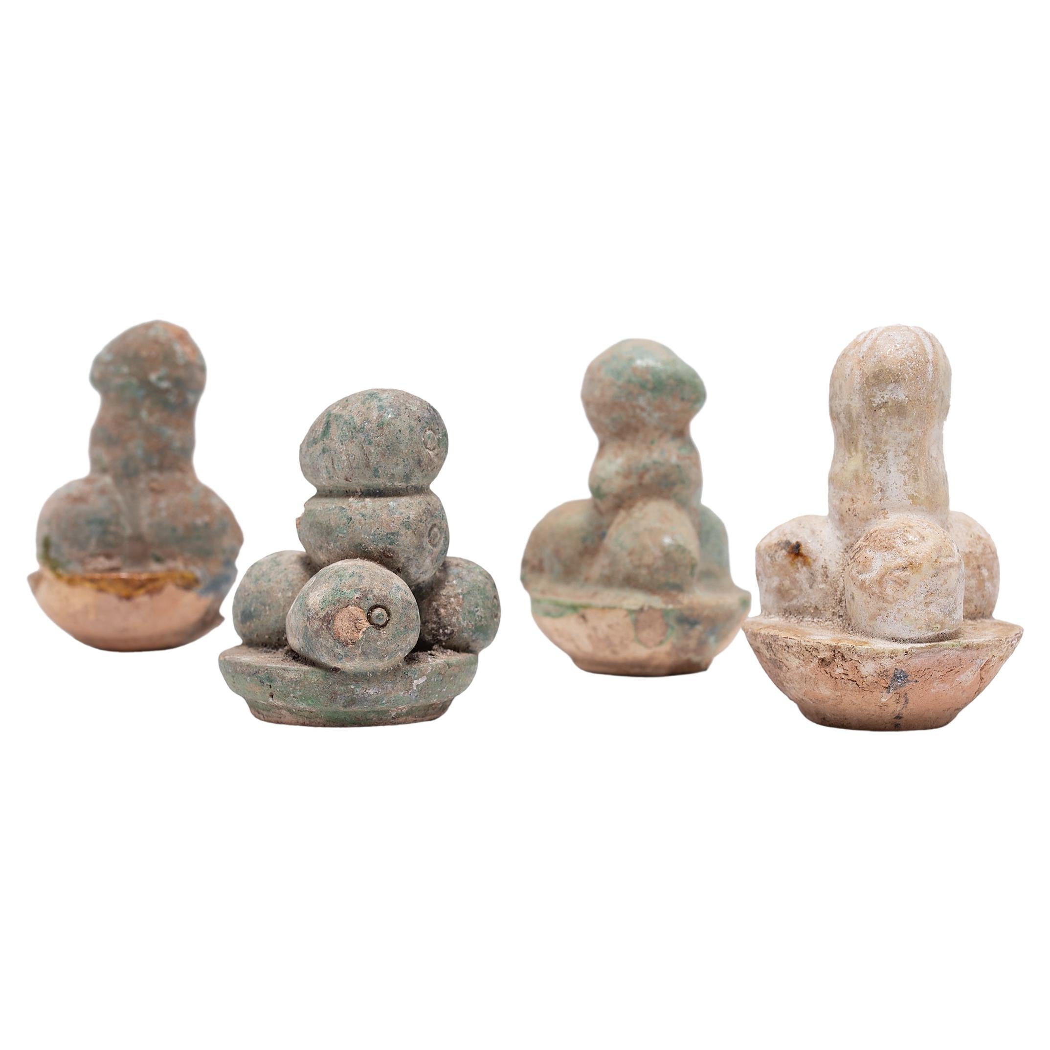 Set of Four Food Offering Mingqi Figures For Sale