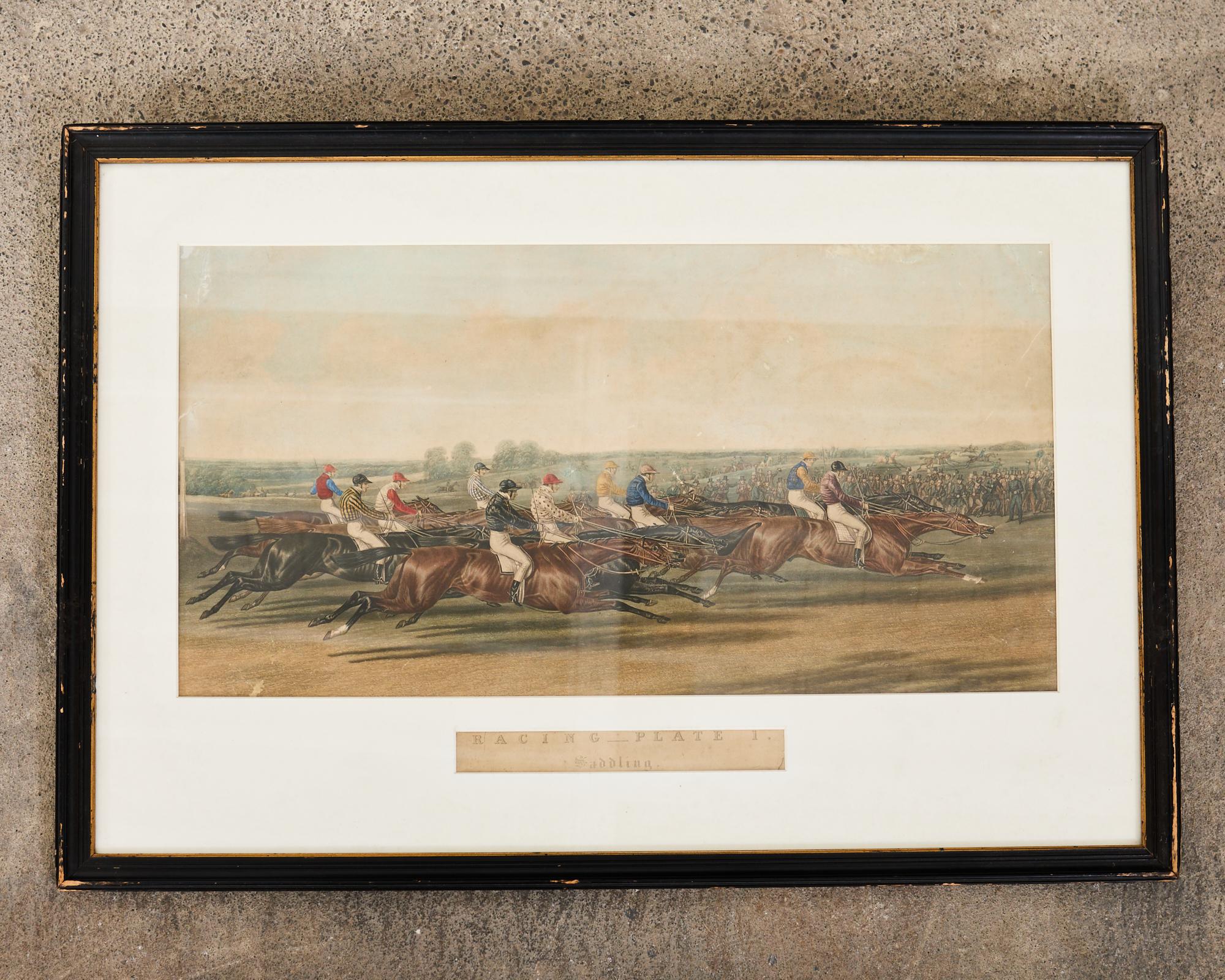Victorian Set of Four Fores' National Sports Equestrian Prints by Herring For Sale