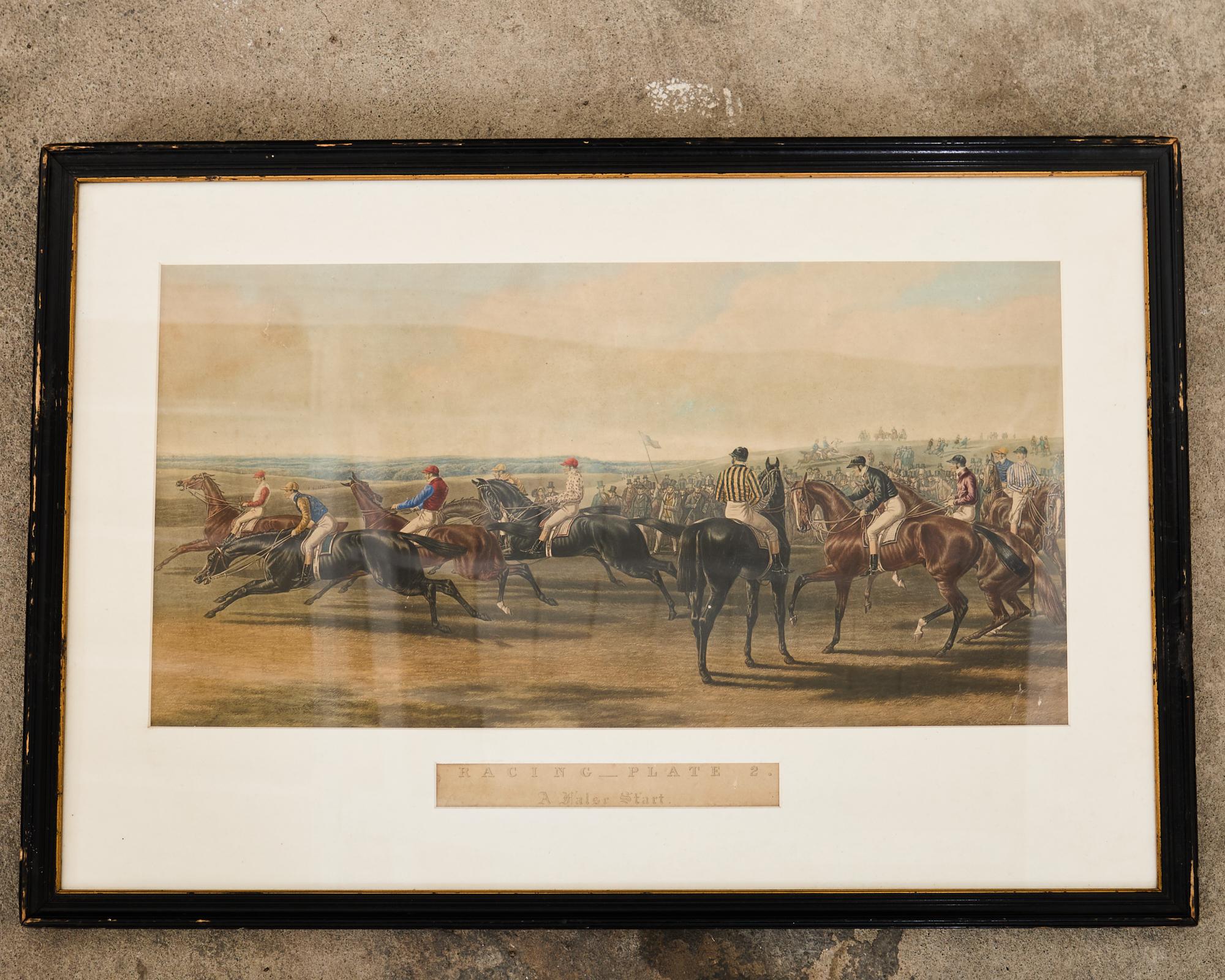 English Set of Four Fores' National Sports Equestrian Prints by Herring For Sale