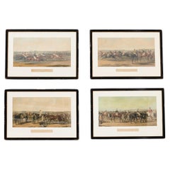 Antique Set of Four Fores' National Sports Equestrian Prints by Herring