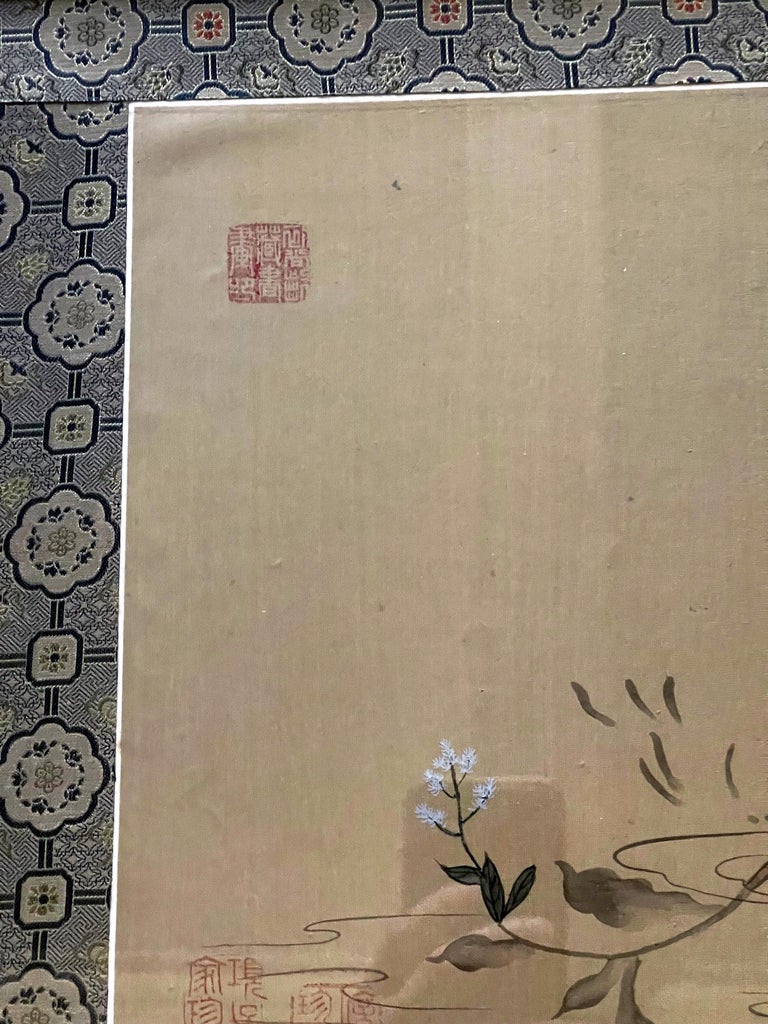 Set von vier gerahmten chinesischen Seidenblumen- und Vogelgemälden bei  1stDibs Deutschland | einzigartige seidenblumen designs, image size:768x1024