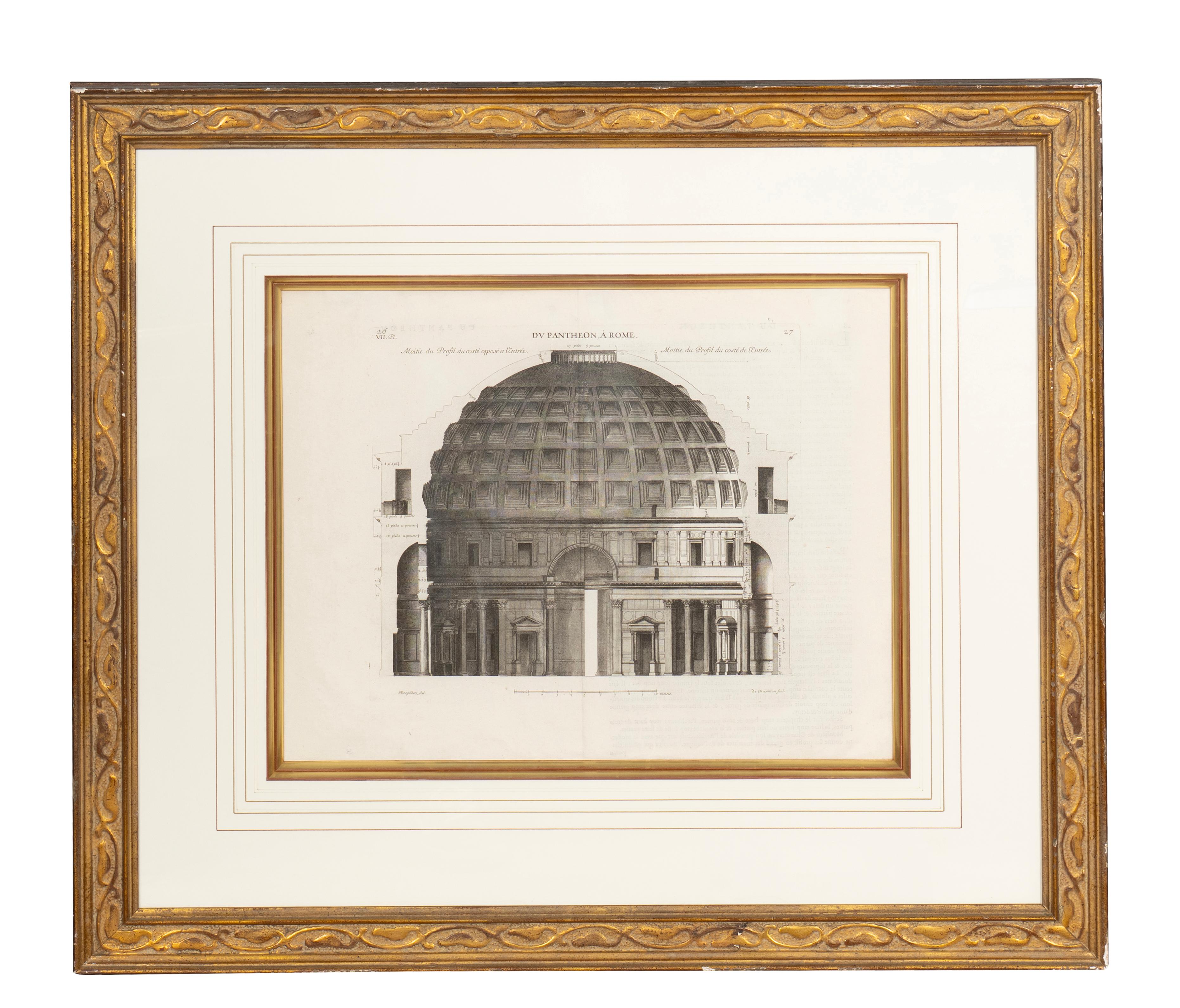 Lepautre 1652-1716 was a French drawing artist and engraver,architect. He was appointed to the French royal design department headed by Mansart and later by Robert de Cotte in the late years of Louis XIV. Depicting the Pantheon and Roman arches.