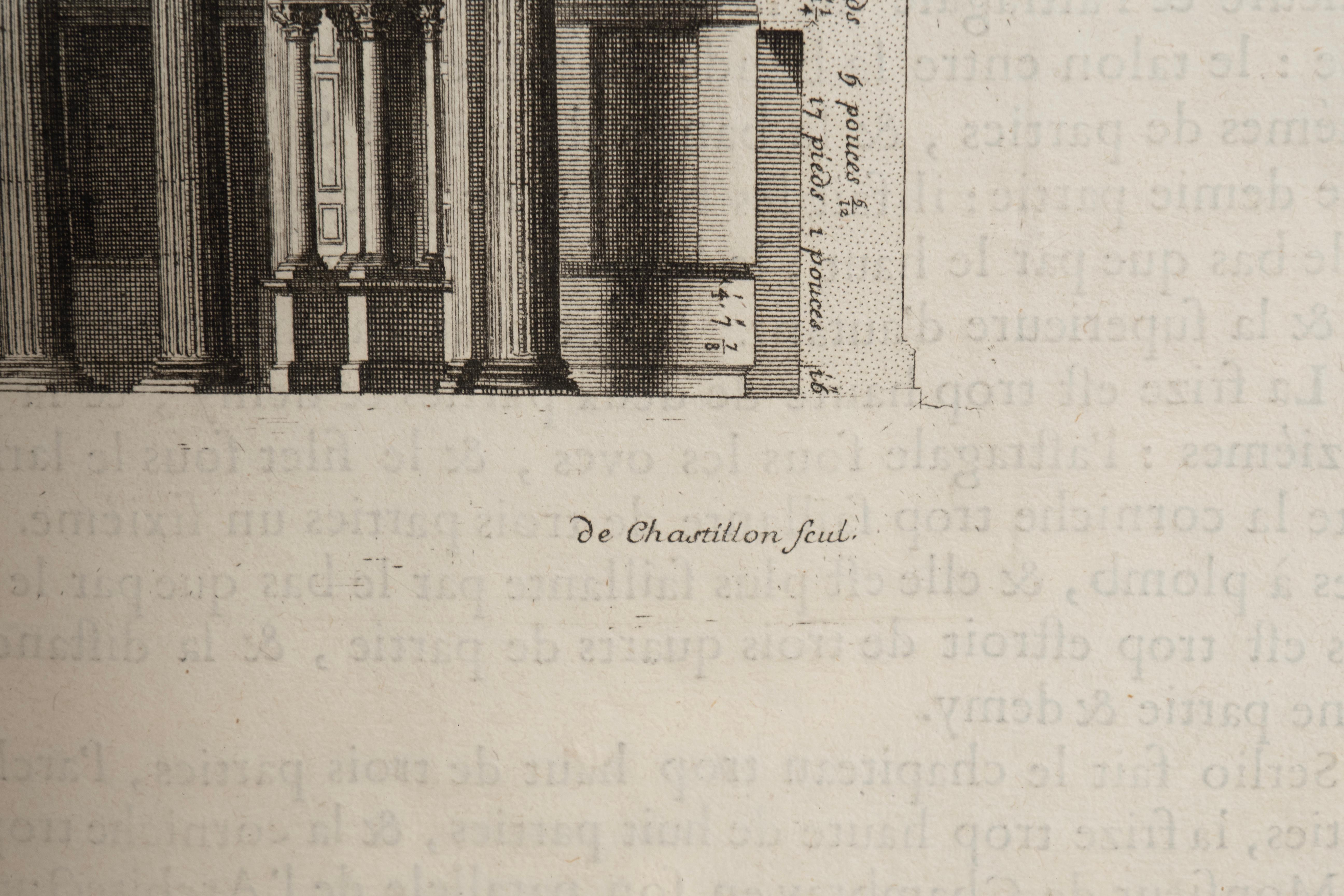 Set Of Four Framed Engravings Of Roman Architecture By Pierre Lepautre For Sale 2