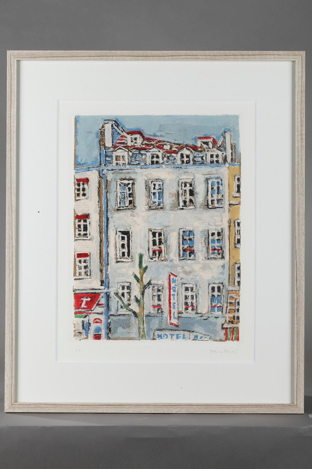 Set of Four Framed Engravings Representing the Districts of Paris For Sale 2