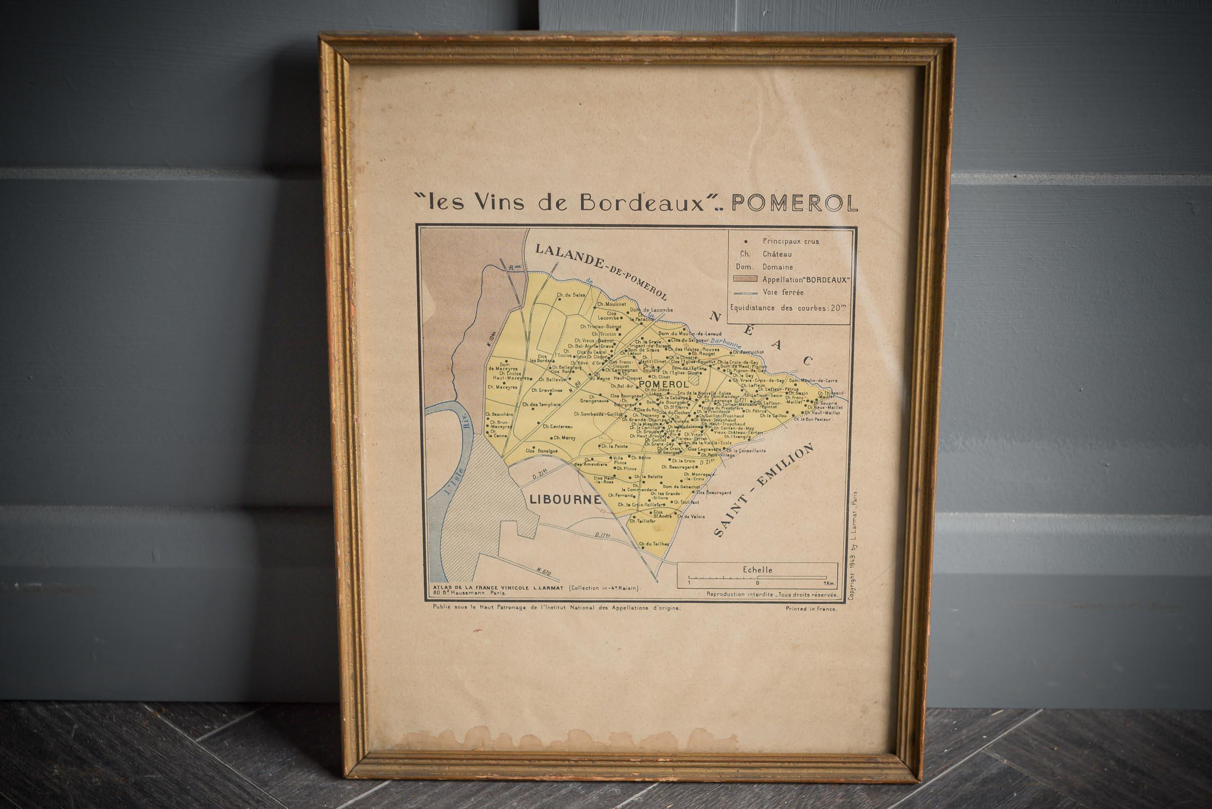 Other Set of Four Framed French Wine Region Posters Dated 1949