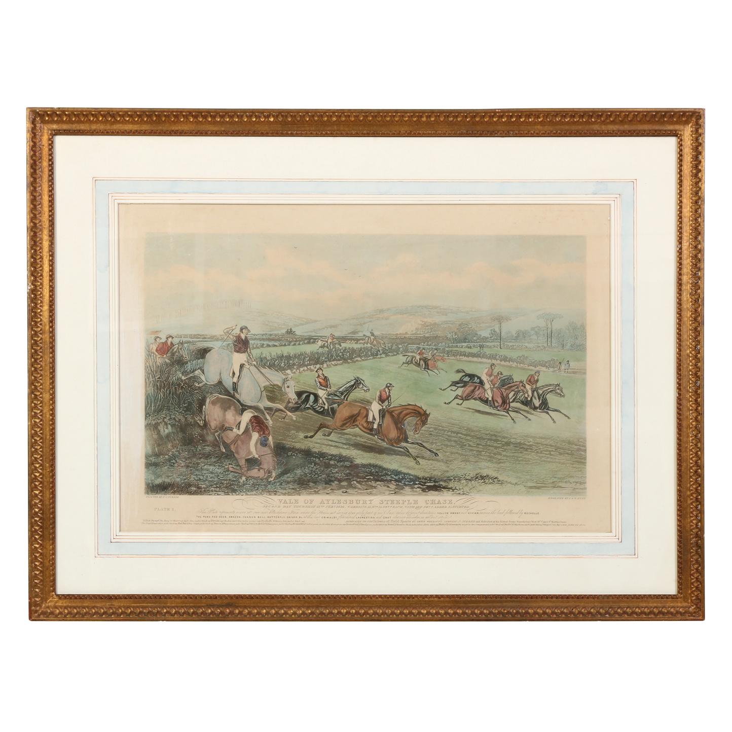 Set of Four Framed Steeplechase Prints In Good Condition In Locust Valley, NY