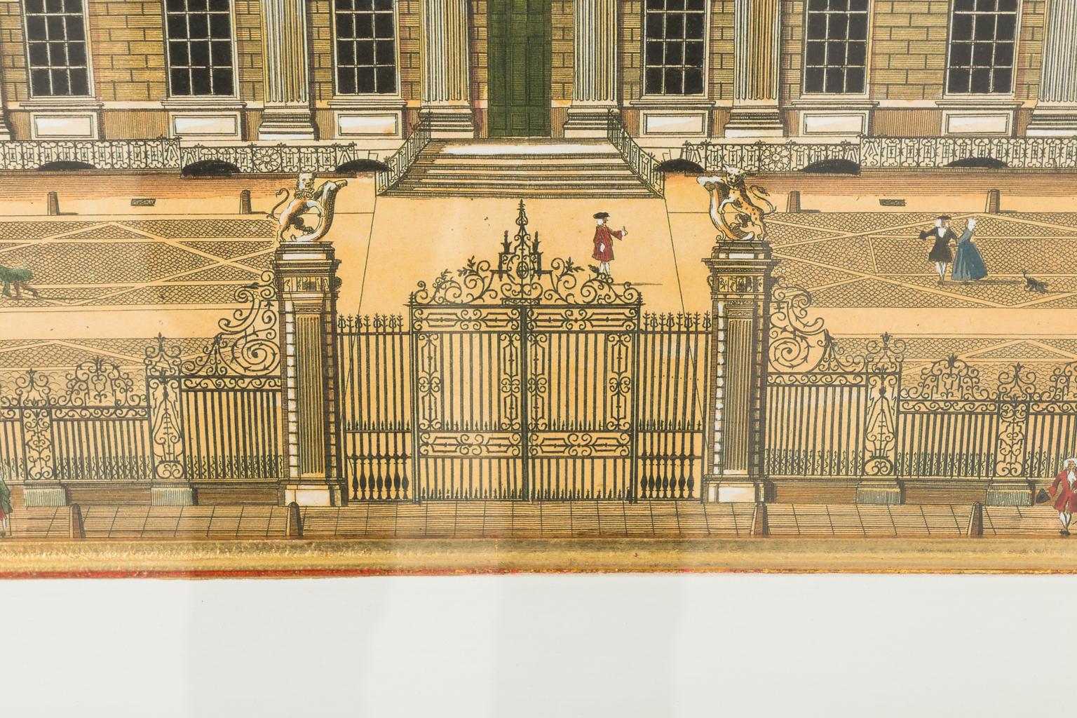 Glass Set of Four Framed Trowbridge Prints