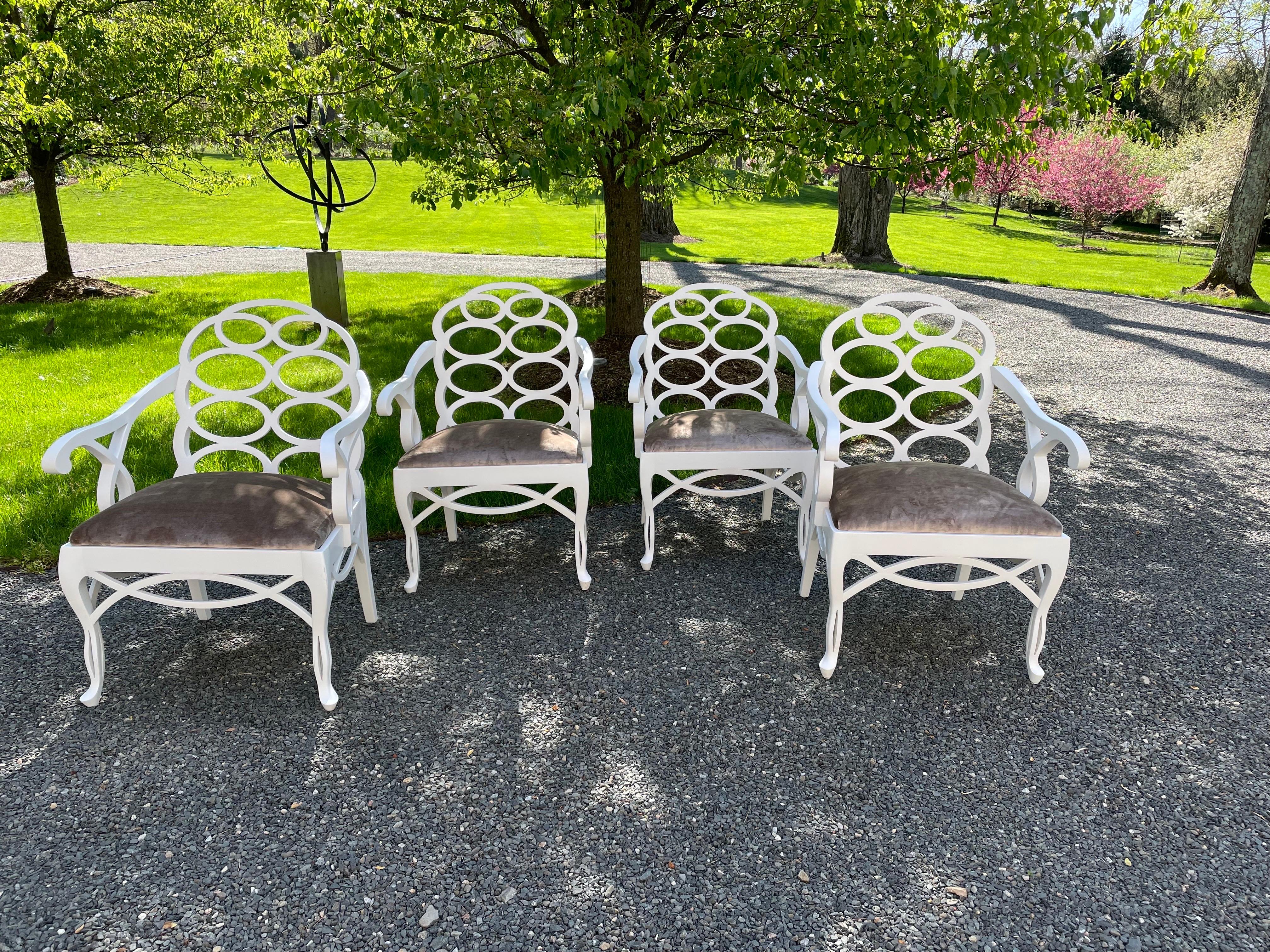 Ensemble de quatre fauteuils Loop de Frances Elkins  en vente 5