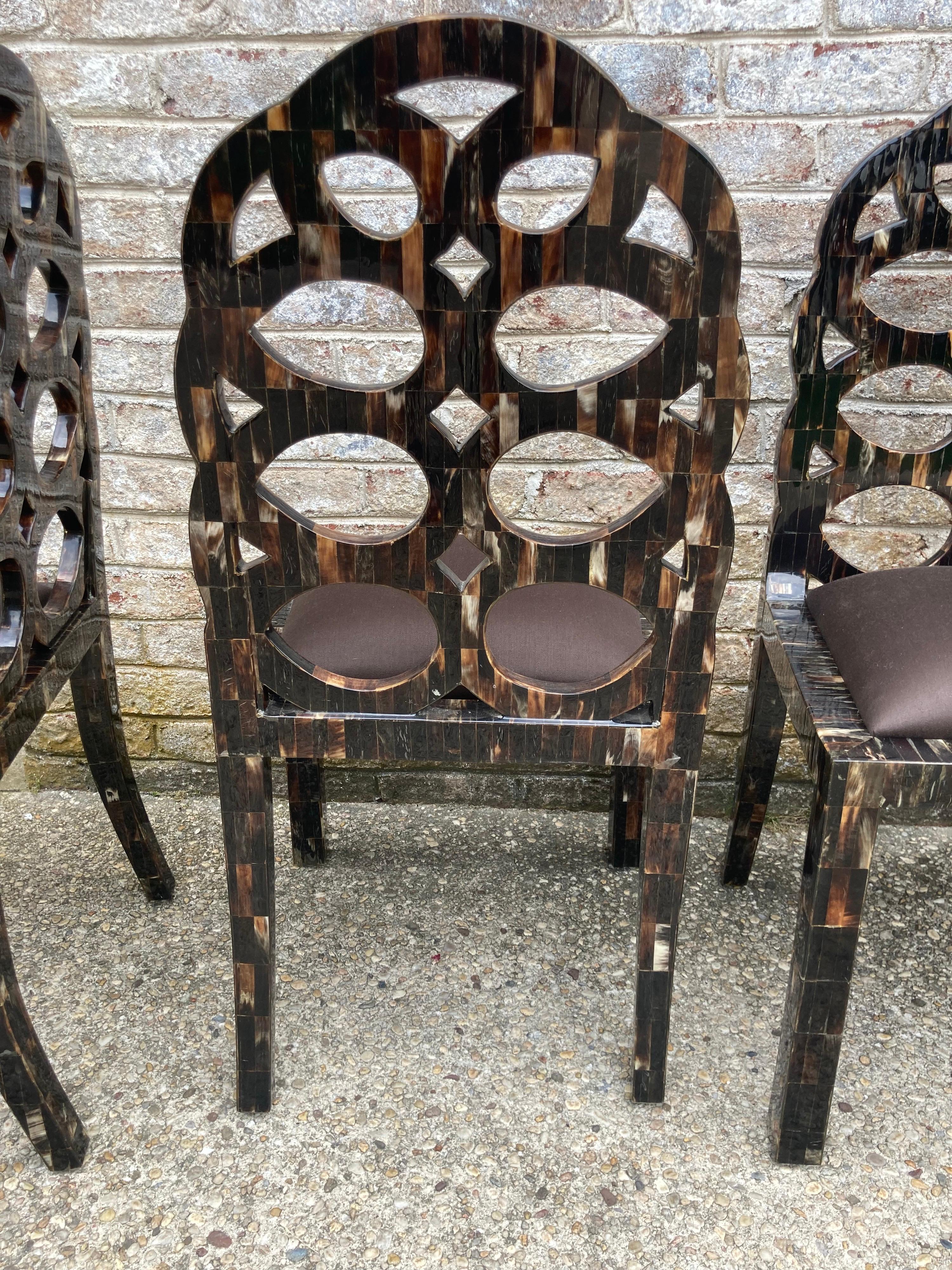 Set of Four Frances Elkins Style Side Chairs For Sale 1