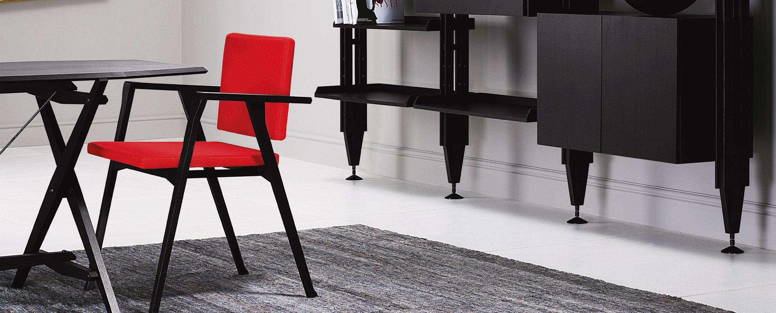 XXI secolo e contemporaneo Set di quattro sedie Franco Albini Luisa, Wood e tessuto di Cassina in vendita
