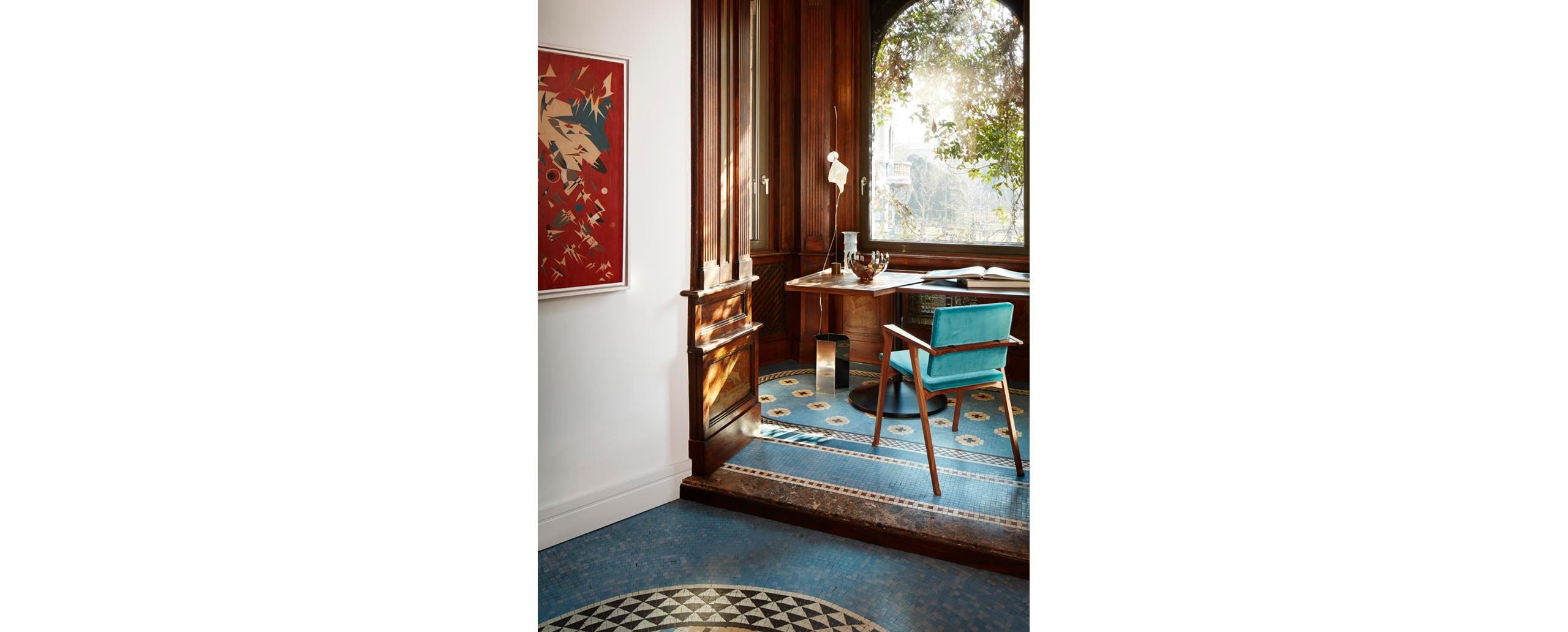 XXI secolo e contemporaneo Set di quattro sedie Franco Albini Luisa, Wood e tessuto di Cassina in vendita