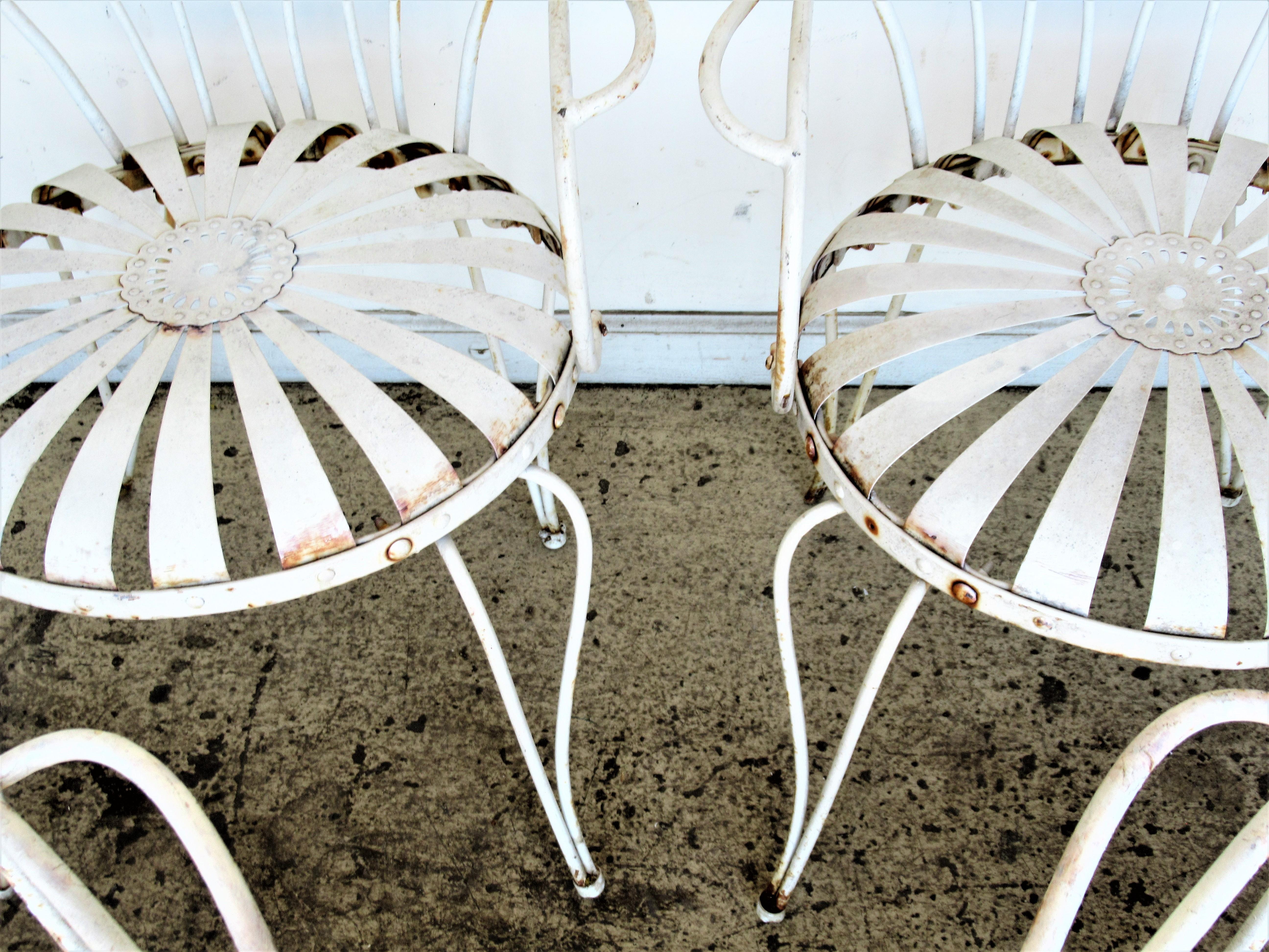 20th Century Francois Carre Iron Garden Chairs