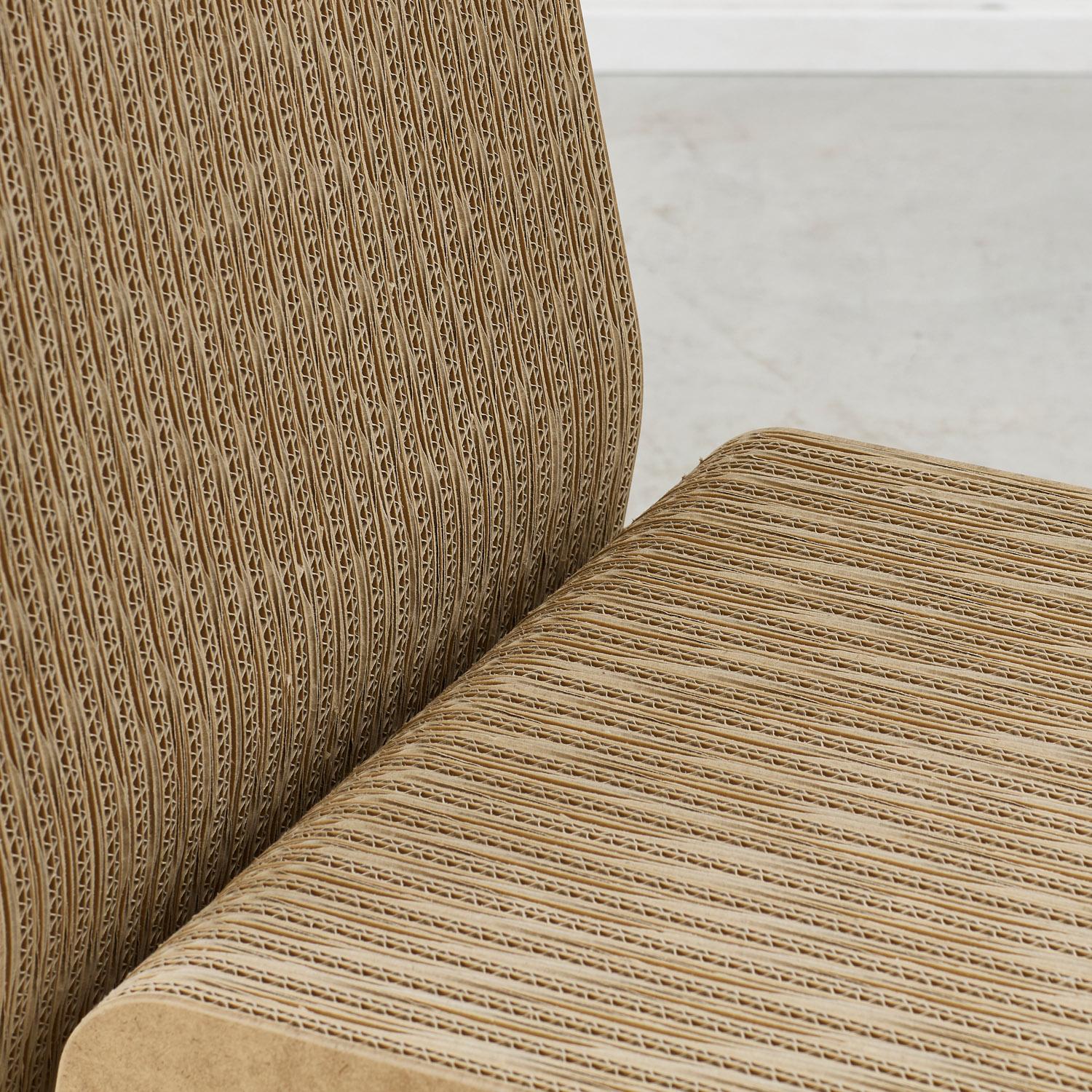 Set of four Frank Gehry Side Chairs in corrugated cardboard Vitra - USA 1972 For Sale 8
