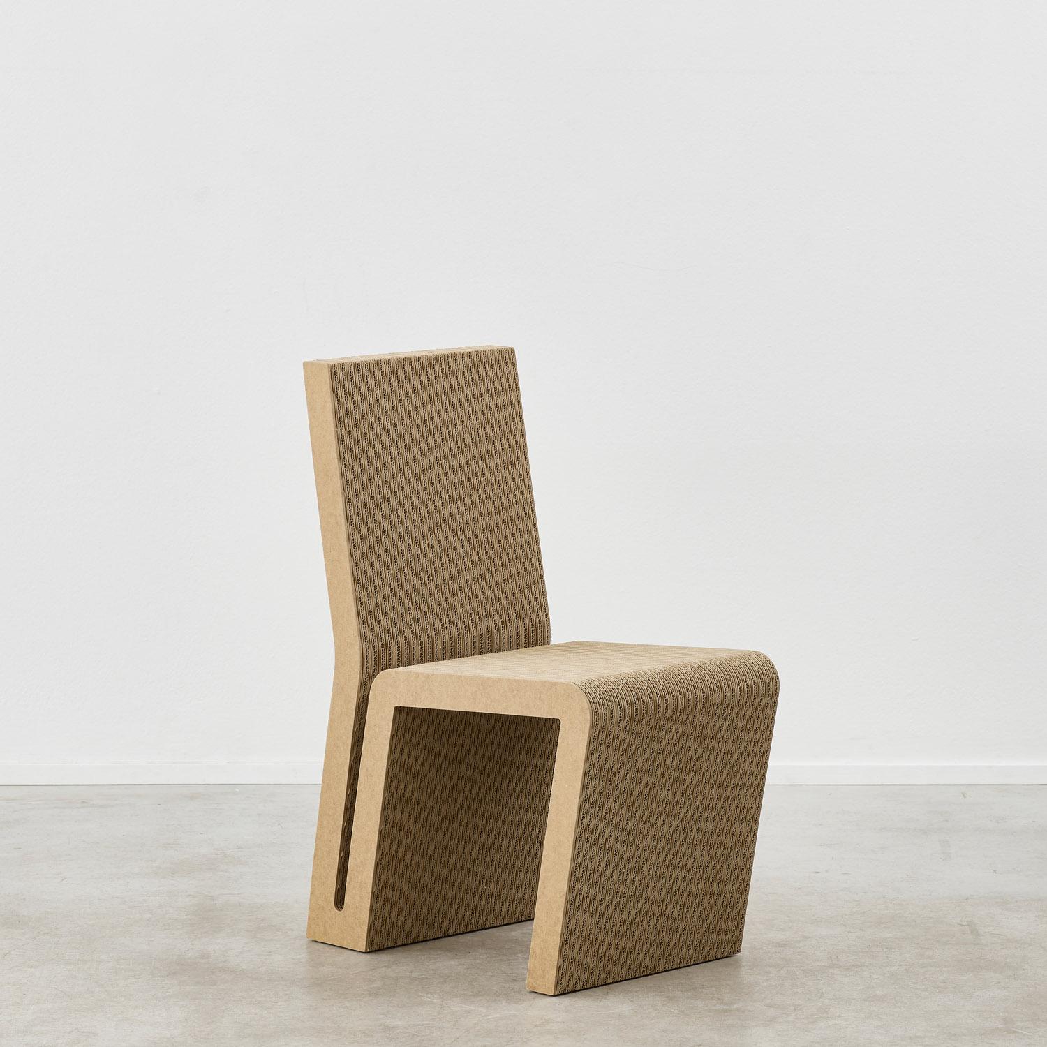 Paper Set of four Frank Gehry Side Chairs in corrugated cardboard Vitra - USA 1972 For Sale