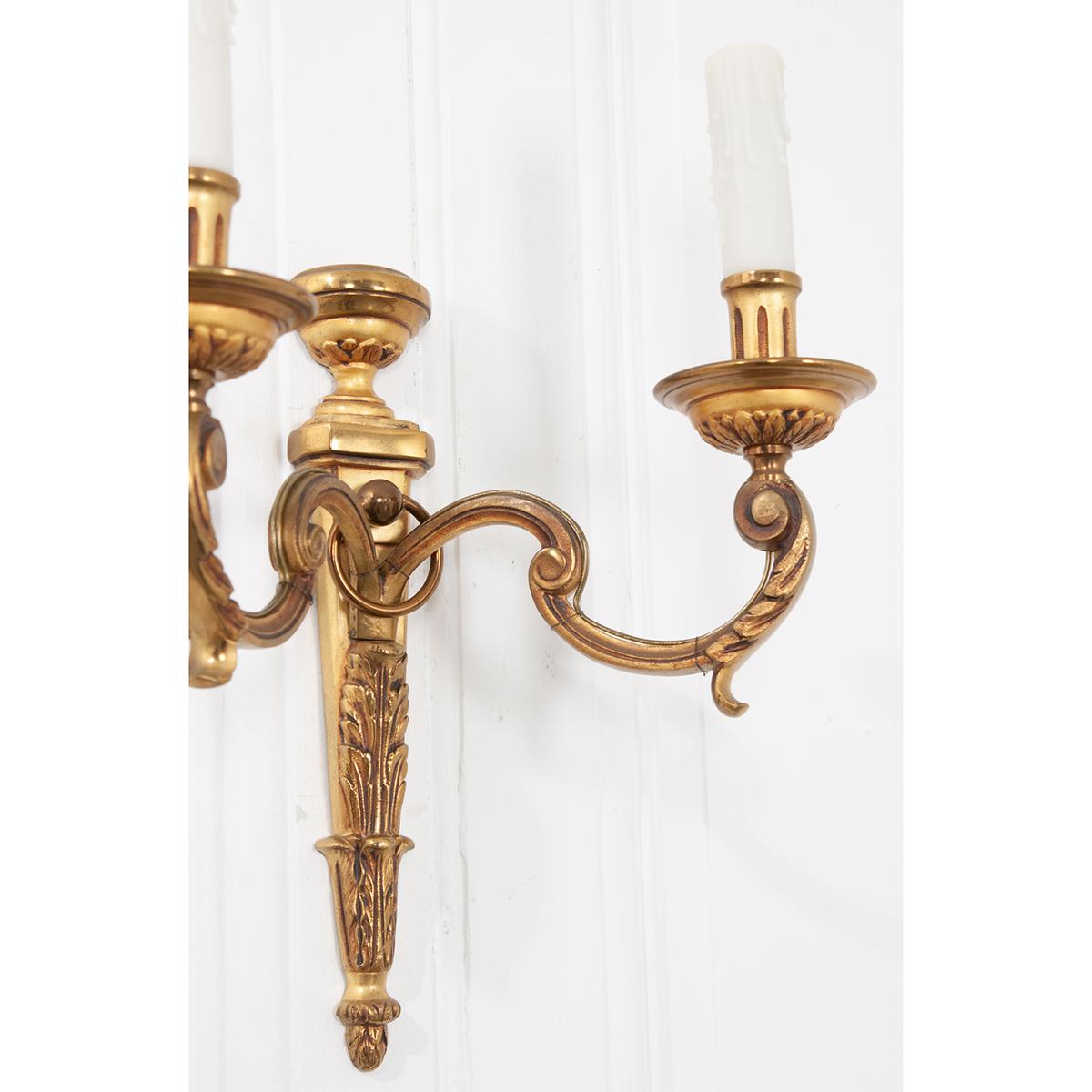 Other Set of Four French 19th Century Brass Two-Arm Sconces