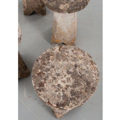 Set of Four French 19th Century Cast Stone Garden Stools