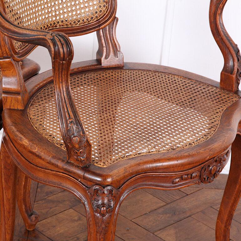 Set of Four French 19th Century Louis XV Style Armchairs Bergeres In Good Condition In Vancouver, British Columbia