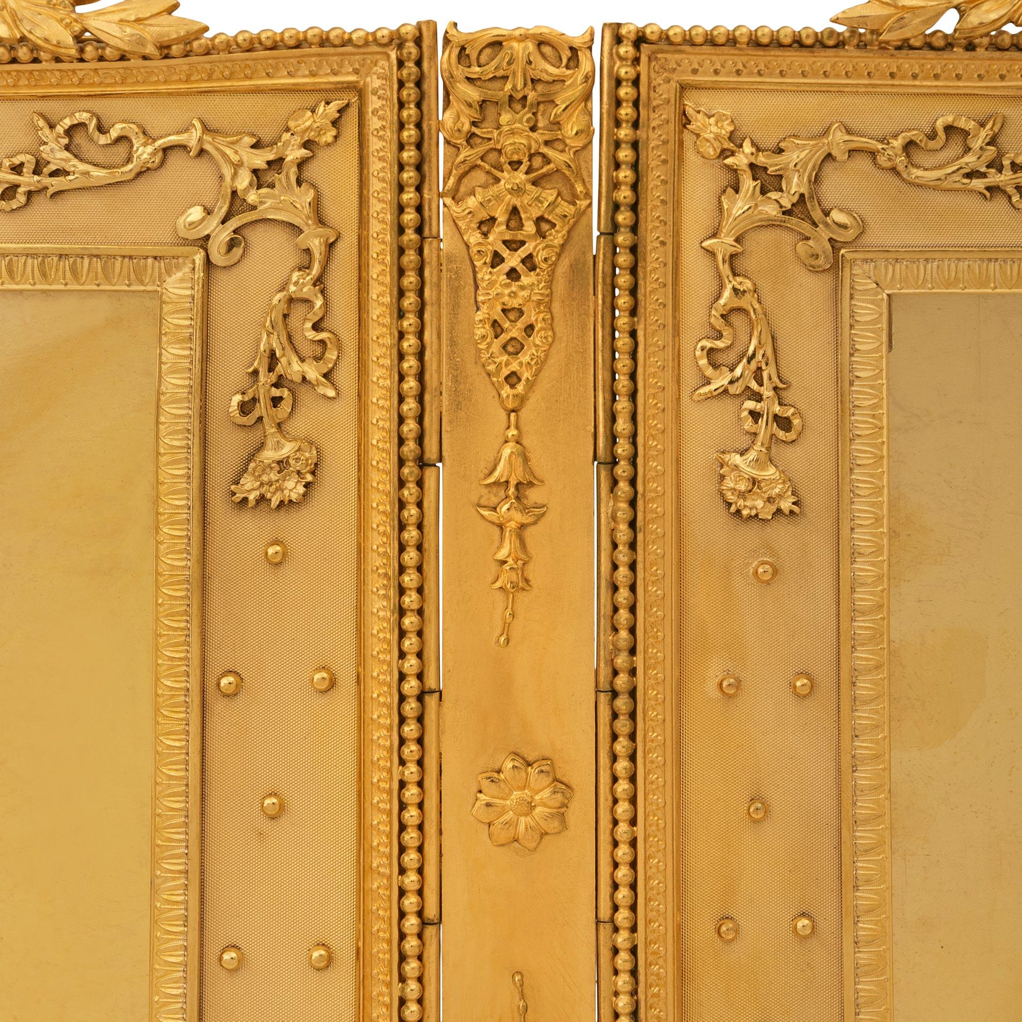 set of four French 19th century Louis XVI st. Ormolu picture frames For Sale 1