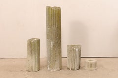 Set of French 19th C. Fluted Column "Ruins", Tallest is 4+ Ft.