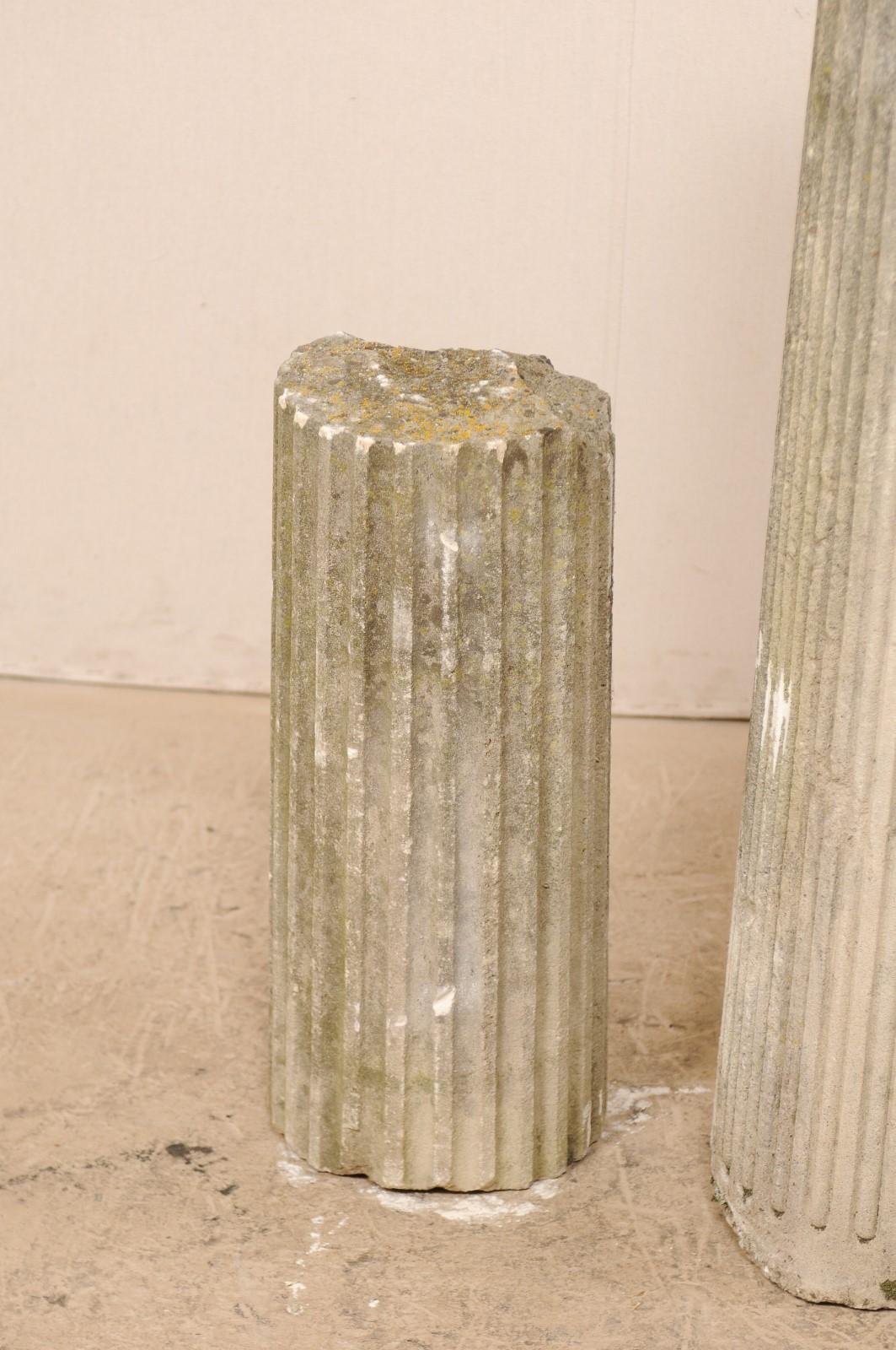 19th Century Set of French 19th C. Fluted Column 