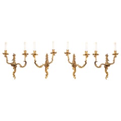 Set of Four Chinoiserie Chinaman Wall Lights, C19th
