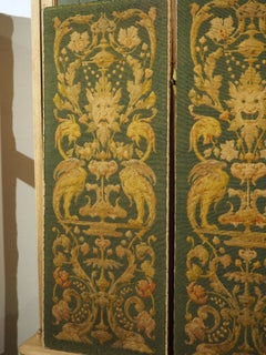 Ensemble de quatre panneaux de théâtre à l'aiguille, Antique French, 19ème siècle